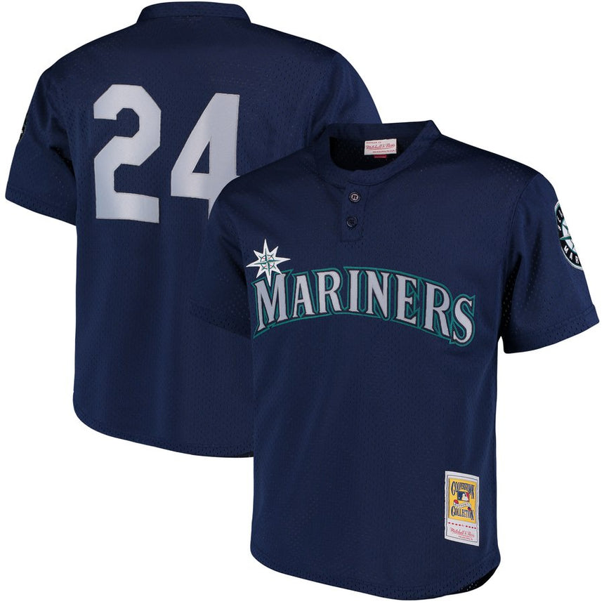 Men's Seattle Mariners Ken Griffey Jr. 1995 Mitchell & Ness Navy Cooperstown Collection Mesh Batting Practice Jersey - vstockx