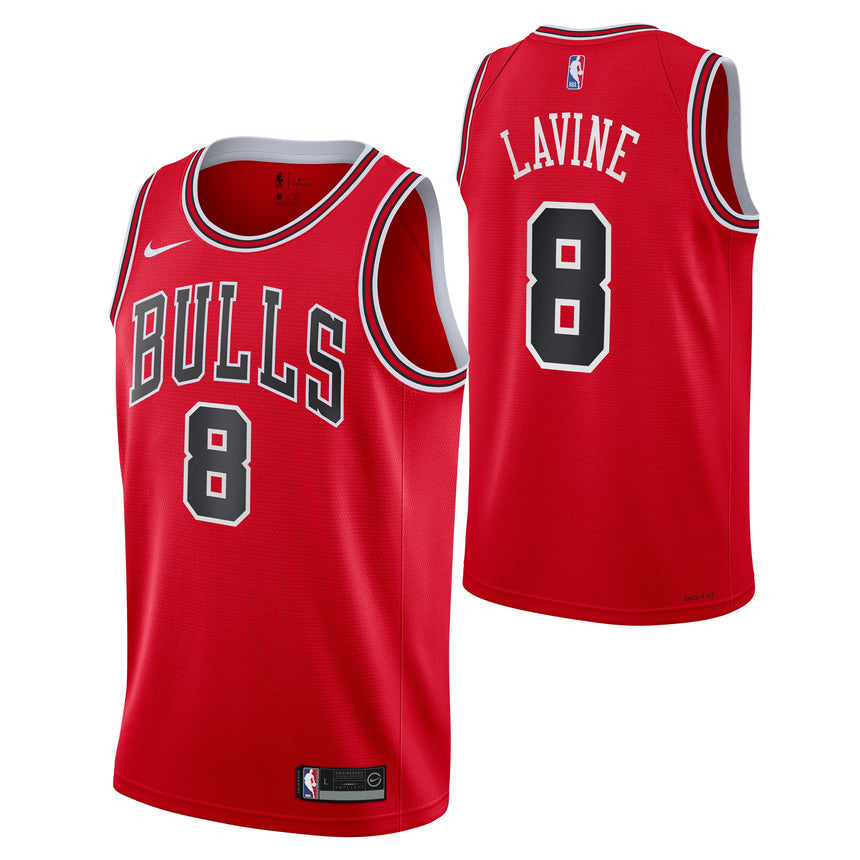 Youth Chicago Bulls Zach Lavine Red Swingman Icon Jersey - vstockx