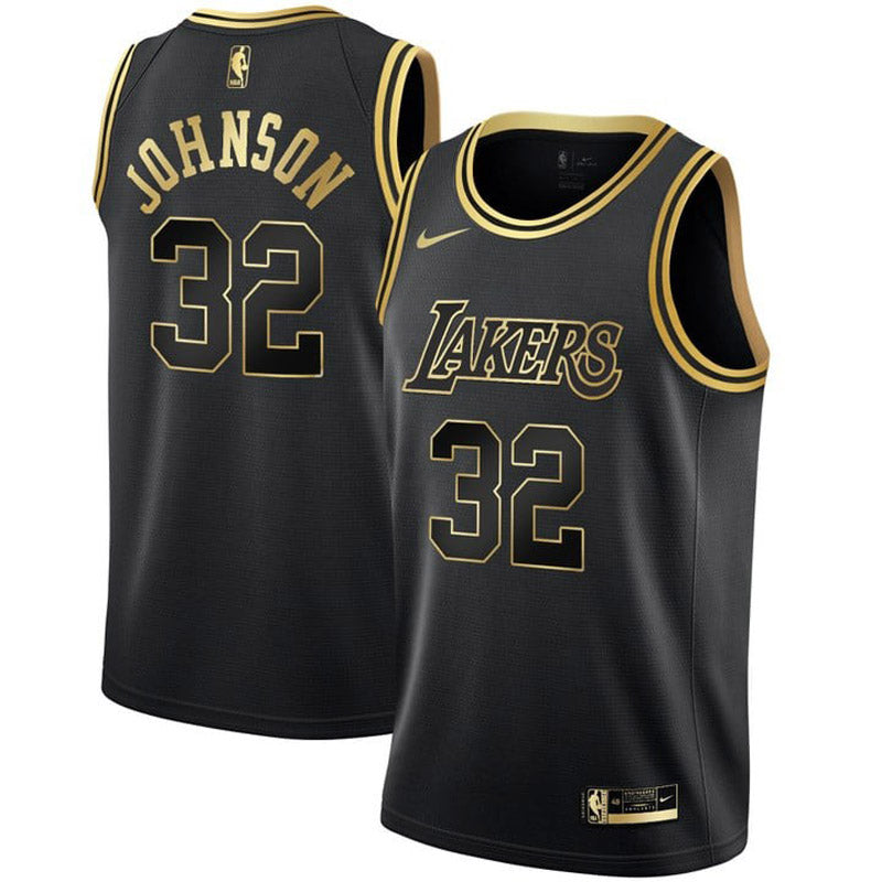 Men's Los Angeles Lakers Magic Johnson City Edition Jersey - Black/Gold - vstockx