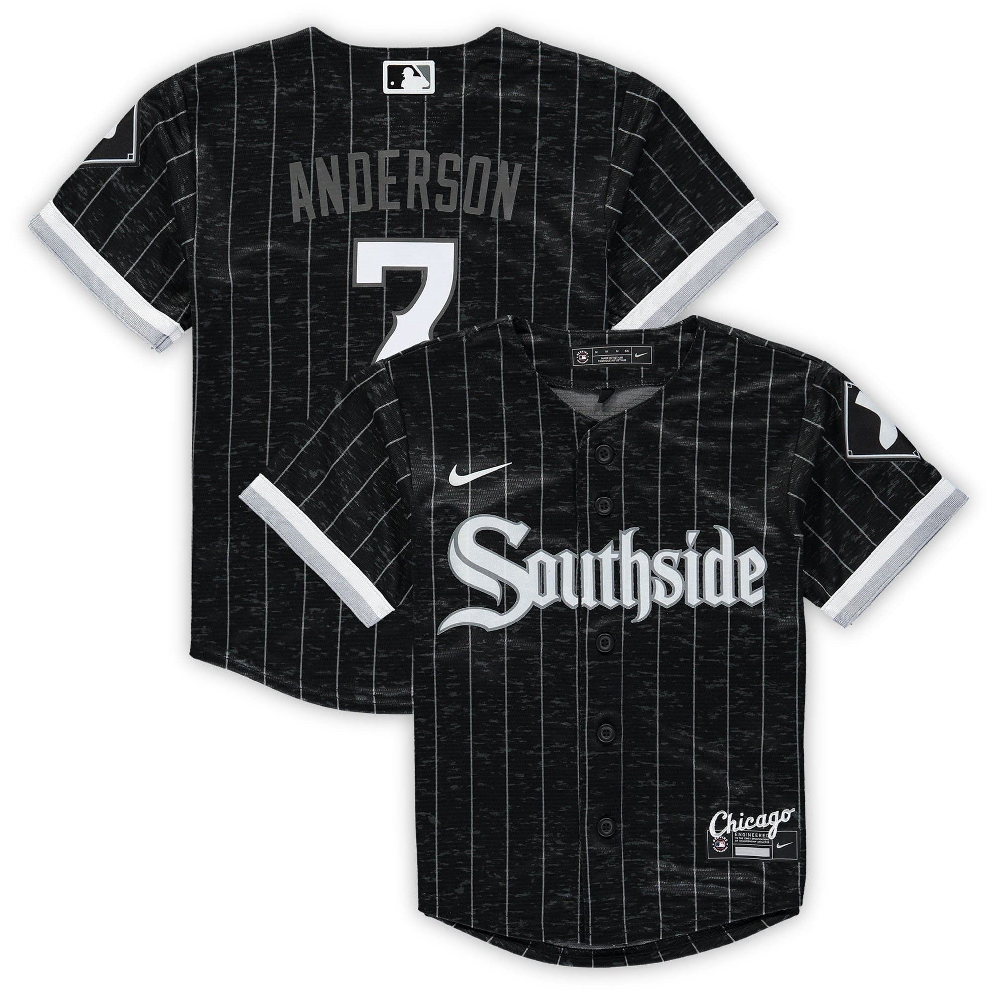 Preschool Nike Tim Anderson Black Chicago White Sox City Connect Script Replica Jersey - vstockx