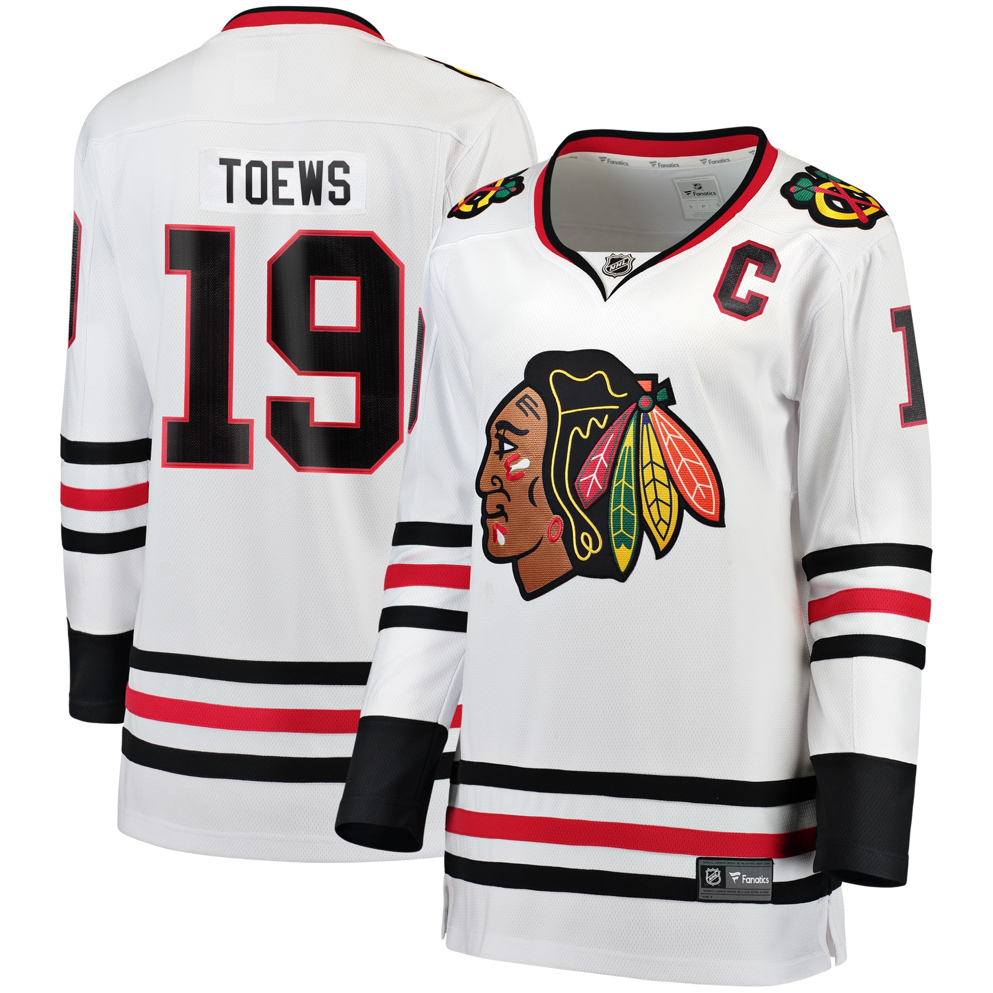 Jonathan Toews Chicago Blackhawks Fanatics Branded Women's Breakaway Player Jersey - White - vstockx