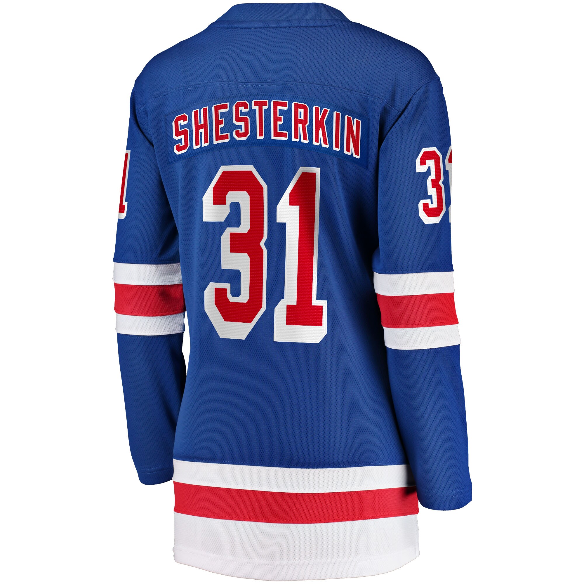 Igor Shesterkin New York Rangers Fanatics Branded Women's Home Breakaway Jersey - Blue - vstockx