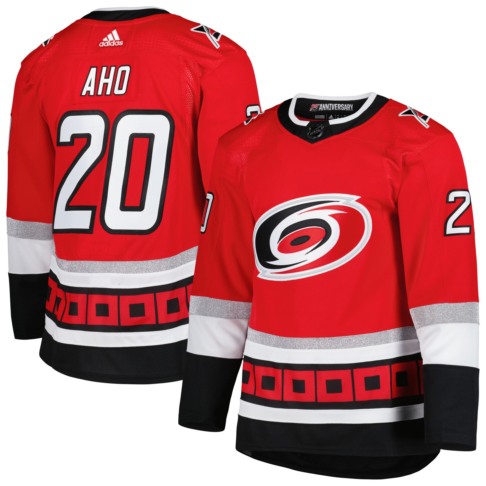 Sebastian Aho Carolina Hurricanes adidas Alternate Primegreen Authentic Pro Player Jersey - Red - vstockx