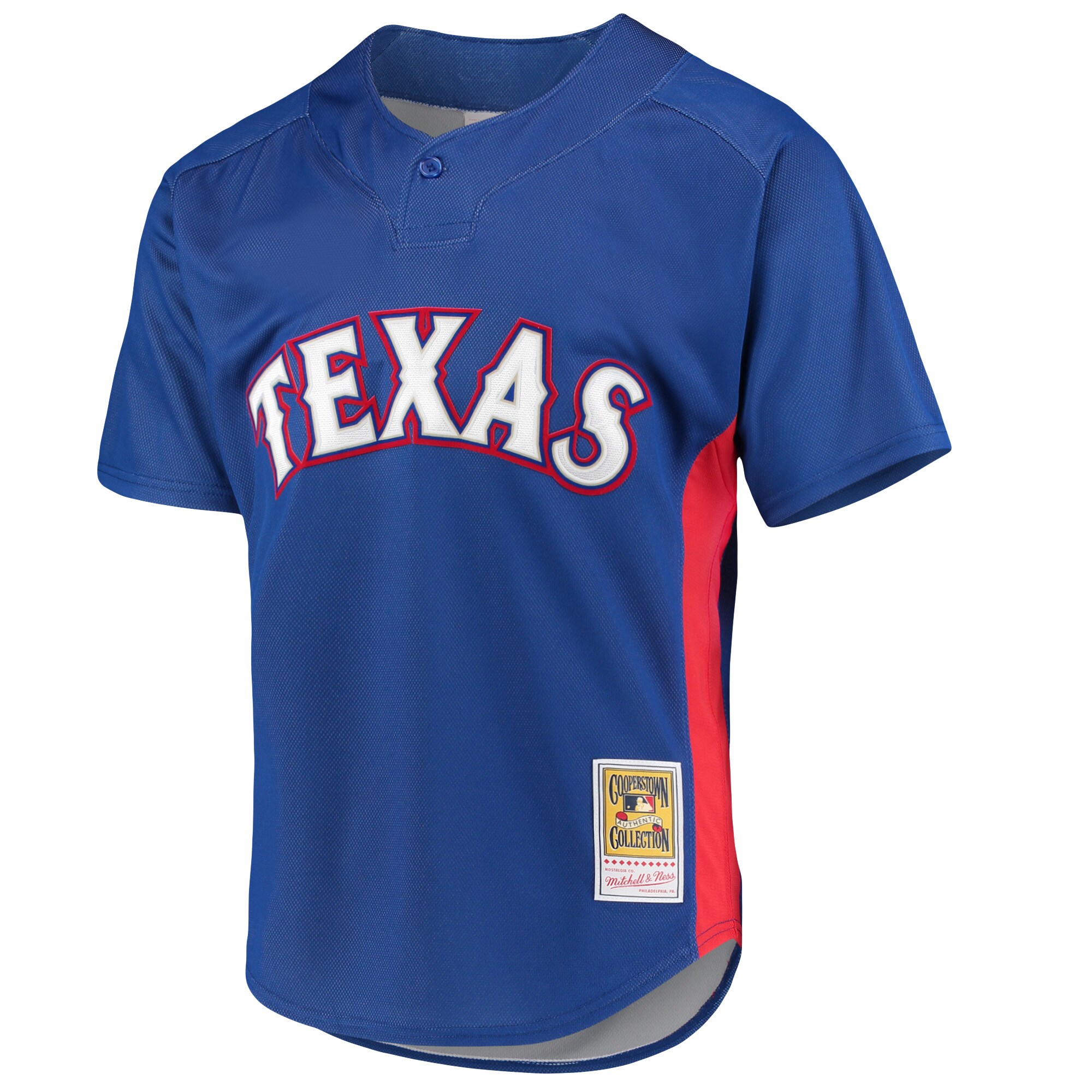 Vladimir Guerrero Texas Rangers Mitchell & Ness Cooperstown Collection Mesh Batting Practice Button-Up Jersey - Royal - vstockx