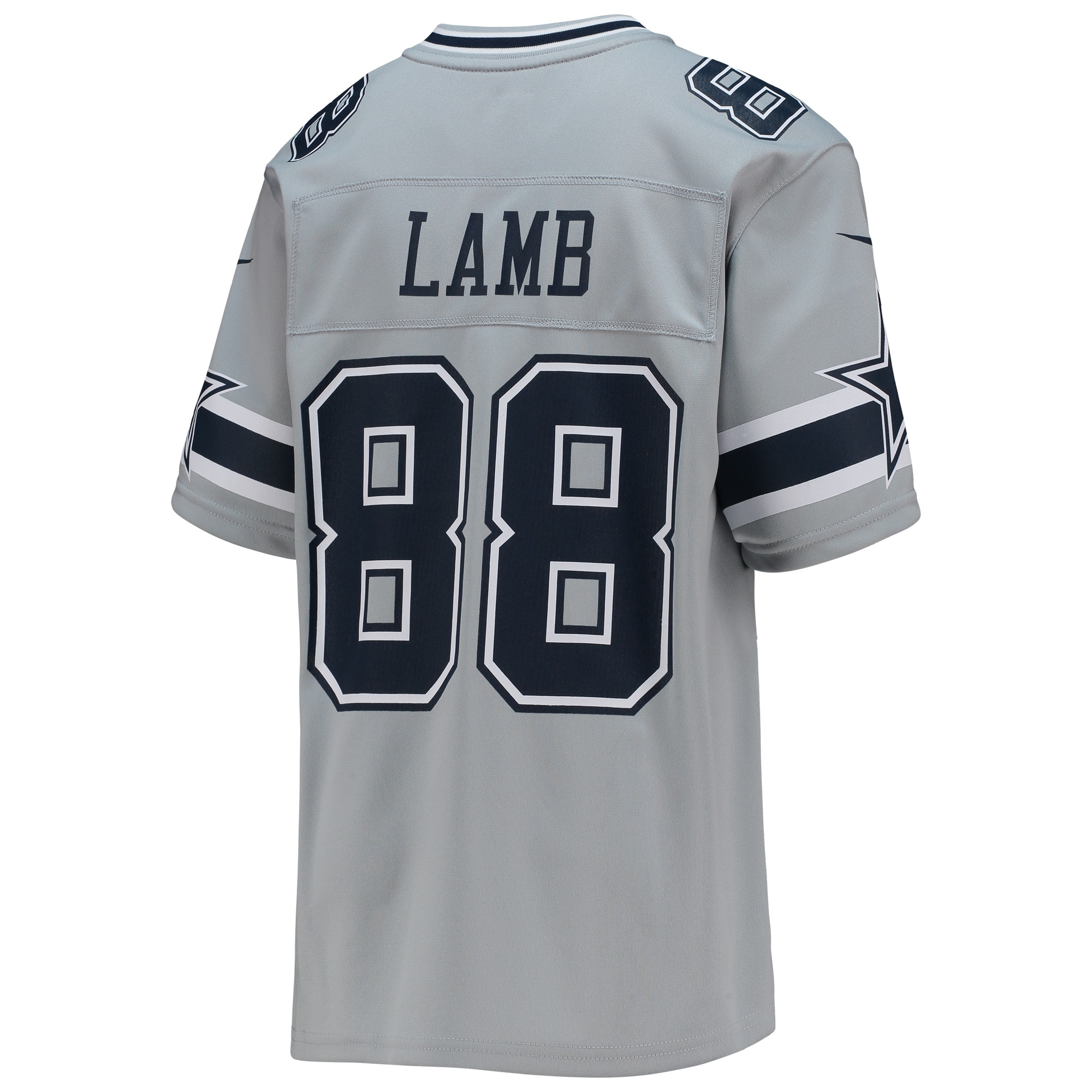 CeeDee Lamb Dallas Cowboys Nike Youth Inverted Team Game Jersey - Silver - vstockx