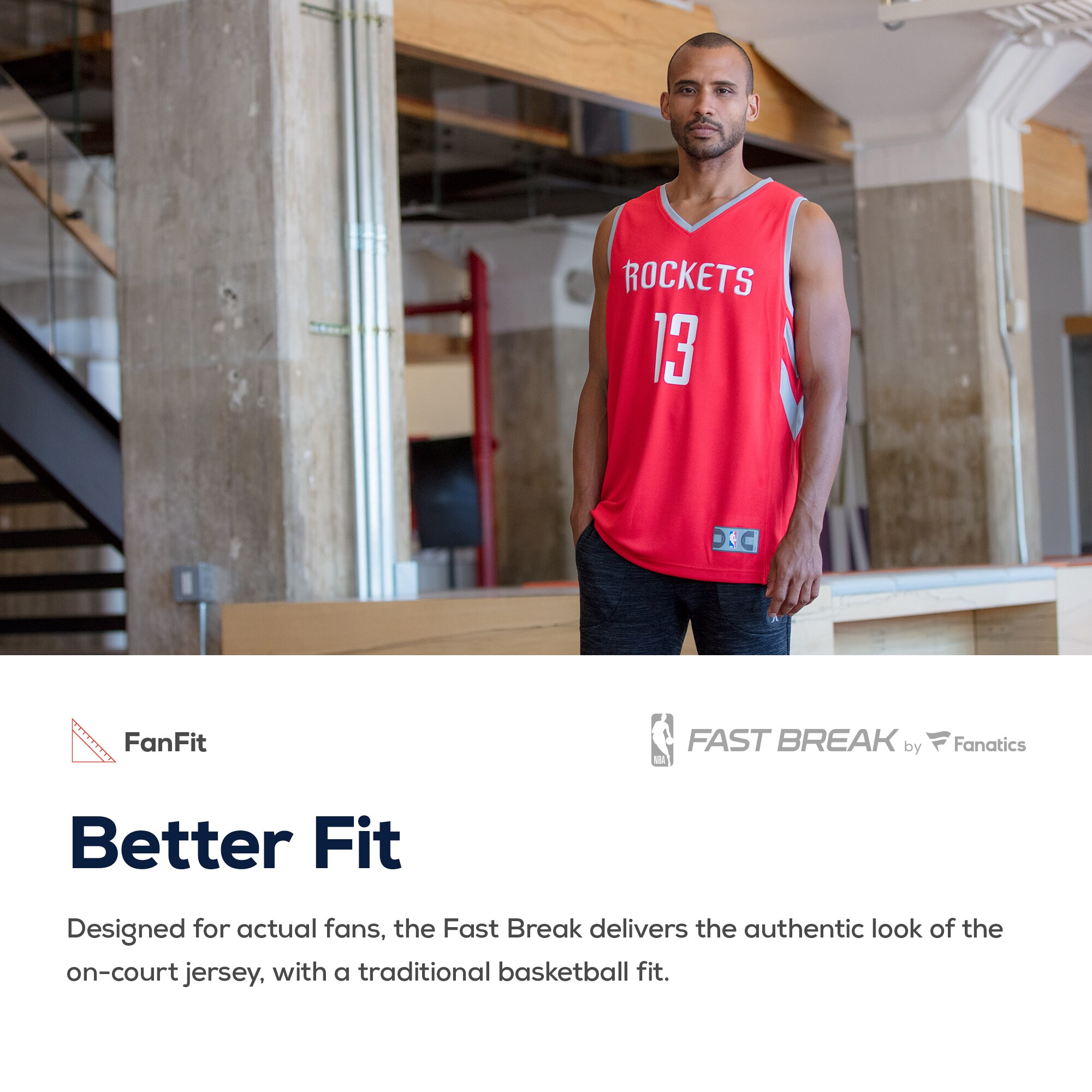 Houston Rockets Fanatics Branded Fast Break Custom Replica Jersey White - Association Edition - vstockx