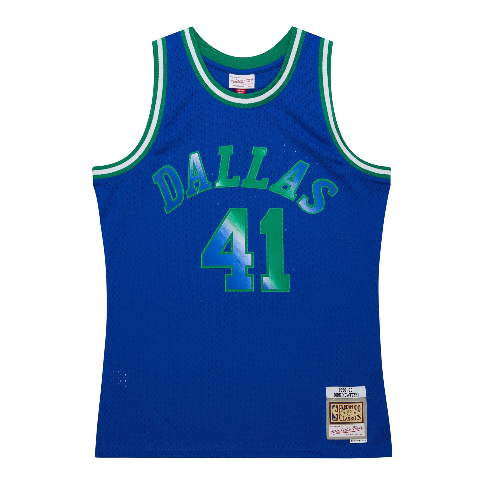 Big Face 7.0 Swingman Jersey Dallas Mavericks 1998-99 Dirk Nowitzki - vstockx