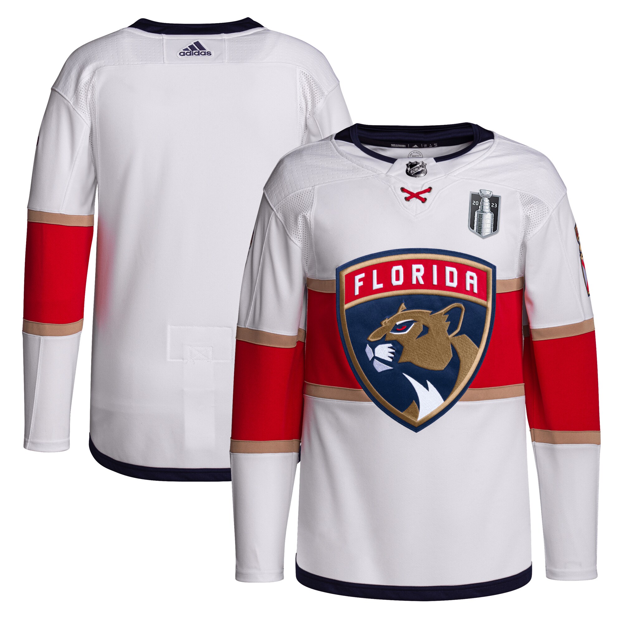 Florida Panthers adidas 2023 Stanley Cup Final Away Primegreen Jersey - White - vstockx