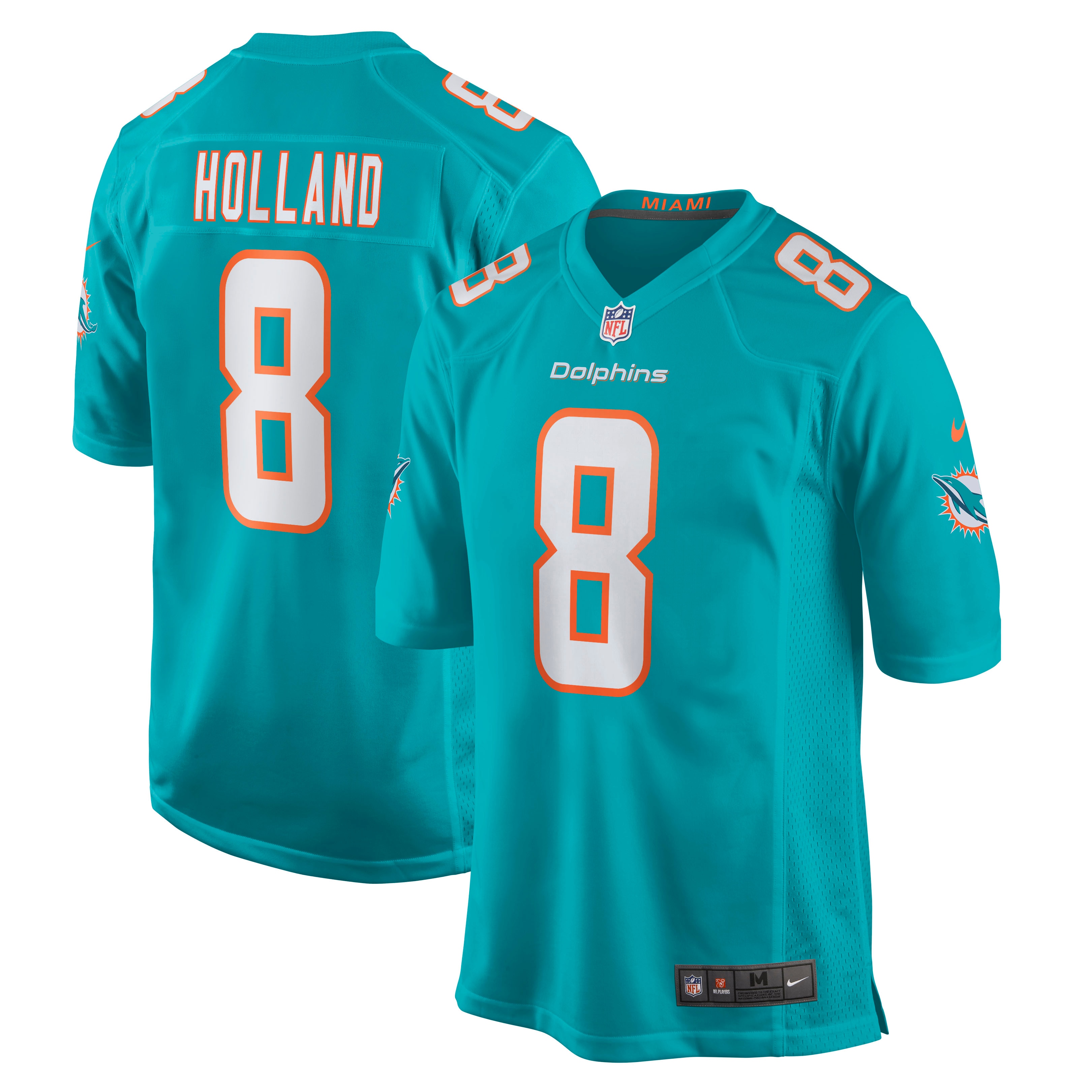 Jevon Holland Miami Dolphins Nike Game Player Jersey - Aqua - vstockx