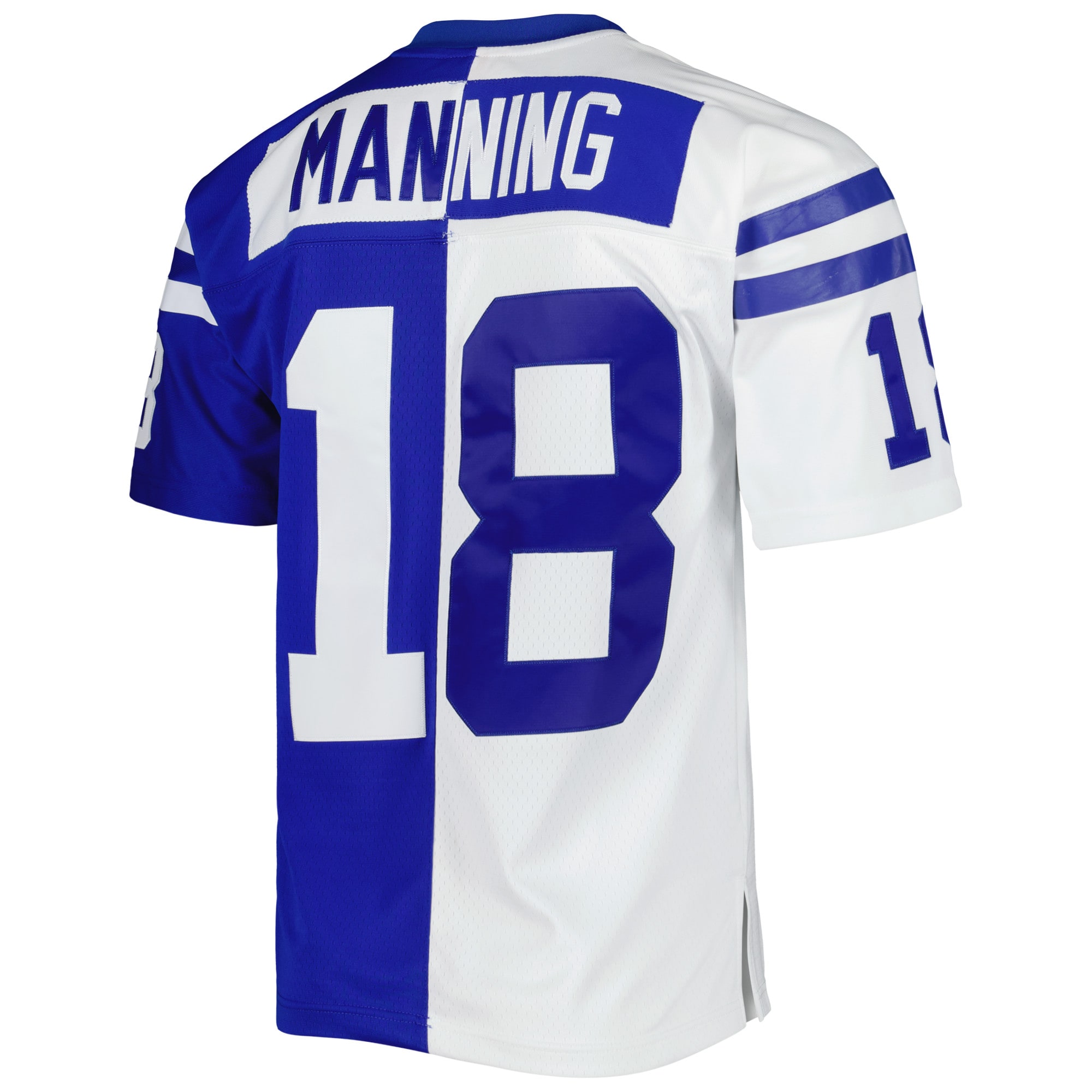 Peyton Manning Indianapolis Colts Mitchell & Ness 1998 Split Legacy Replica Jersey - Royal/White - vstockx