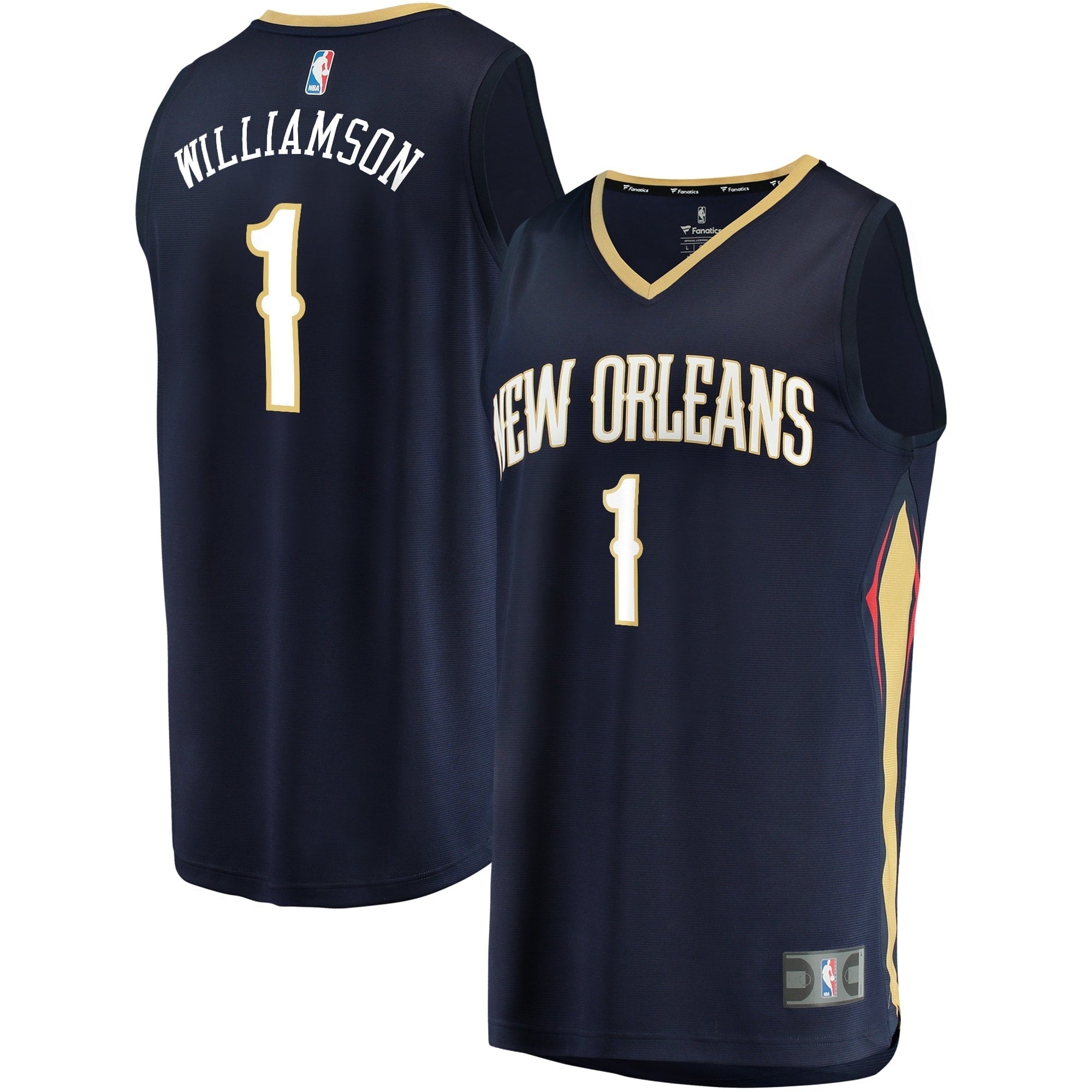 Youth Fanatics Branded Zion Williamson Navy New Orleans Pelicans Replica Fast Break Jersey - Icon Edition - vstockx