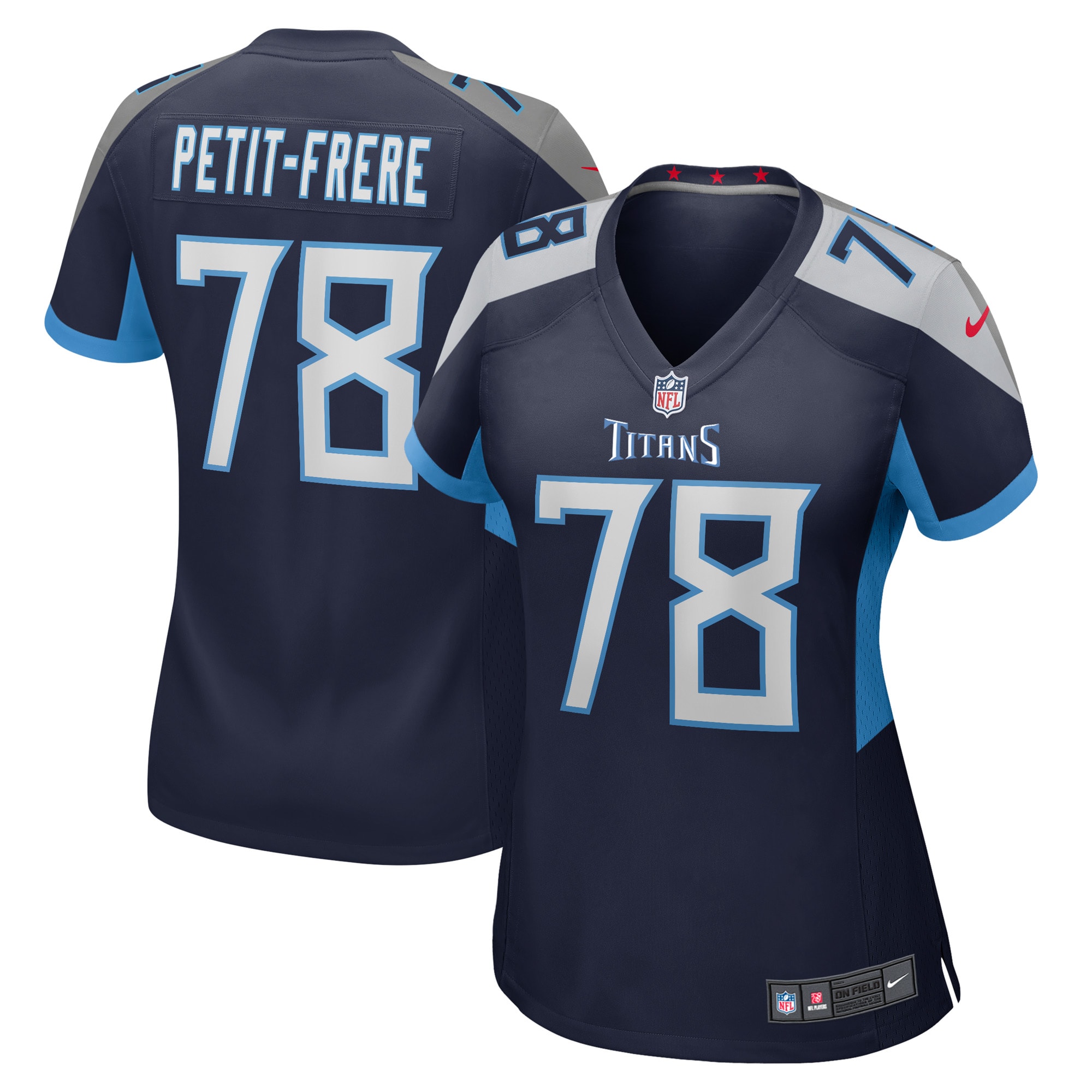 Nicholas Petit-Frere Tennessee Titans Nike Women's Game Player Jersey - Navy - vstockx