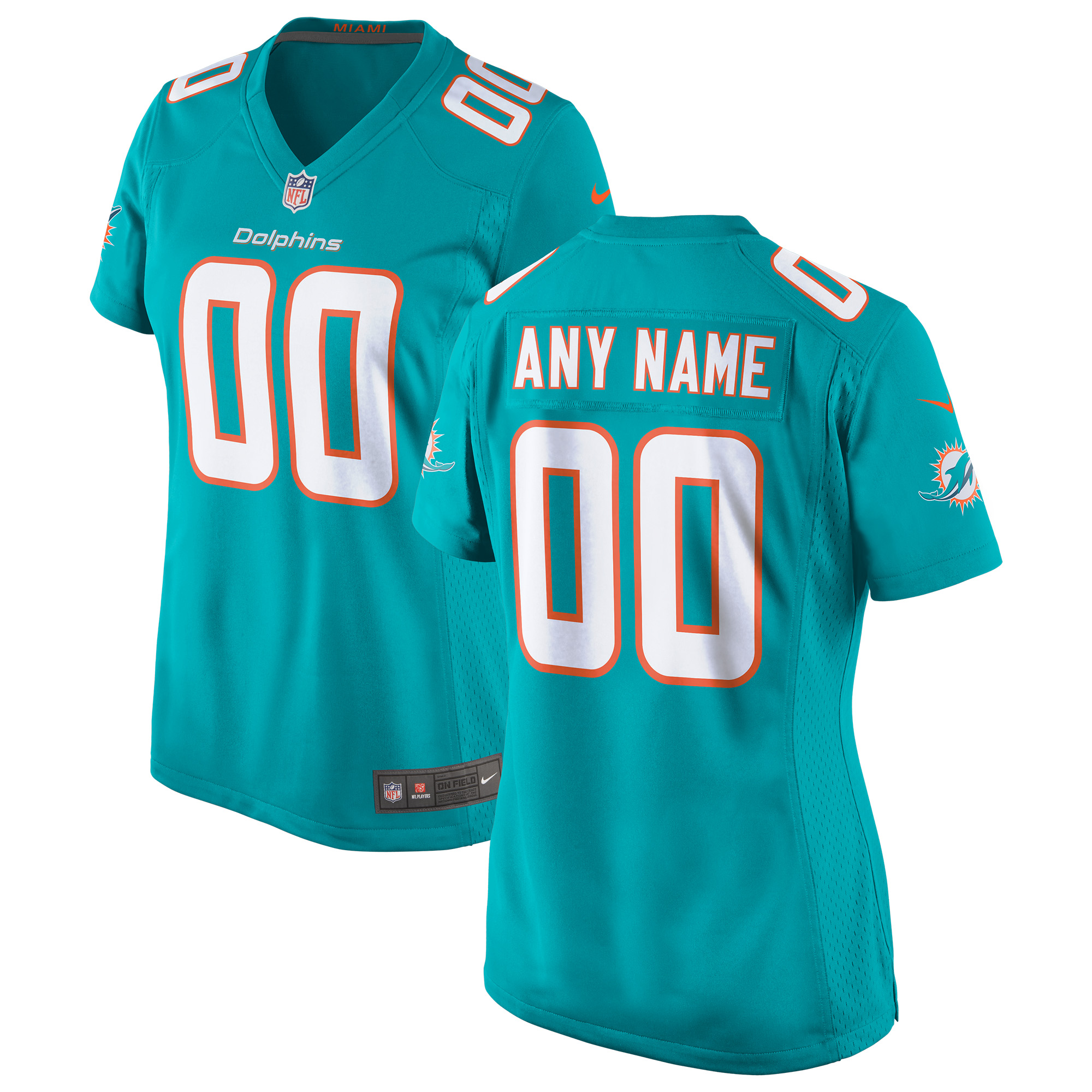 Miami Dolphins Nike Women's Custom Game Jersey - Aqua - vstockx
