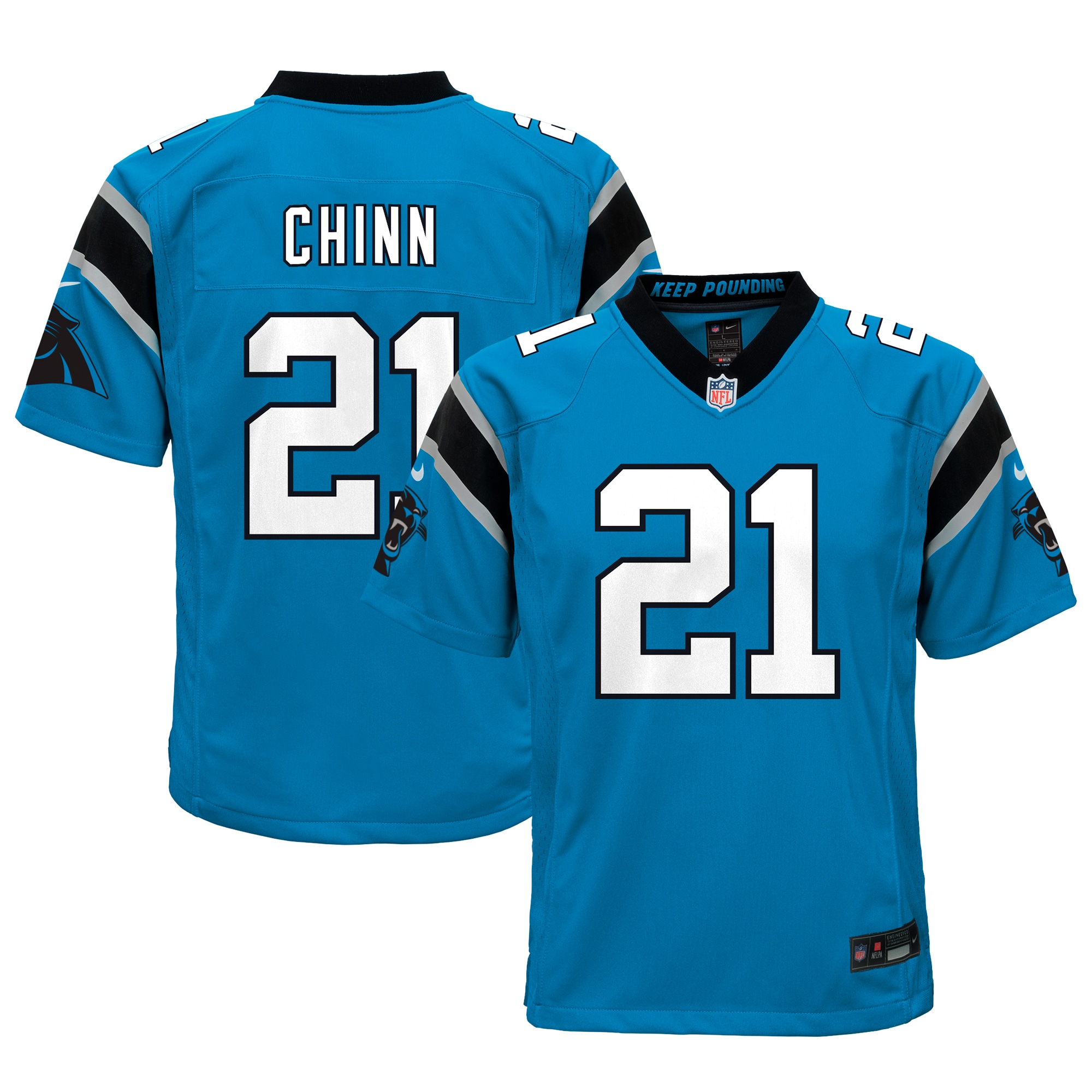 Jeremy Chinn Carolina Panthers Nike Youth Game Jersey - Blue - vstockx