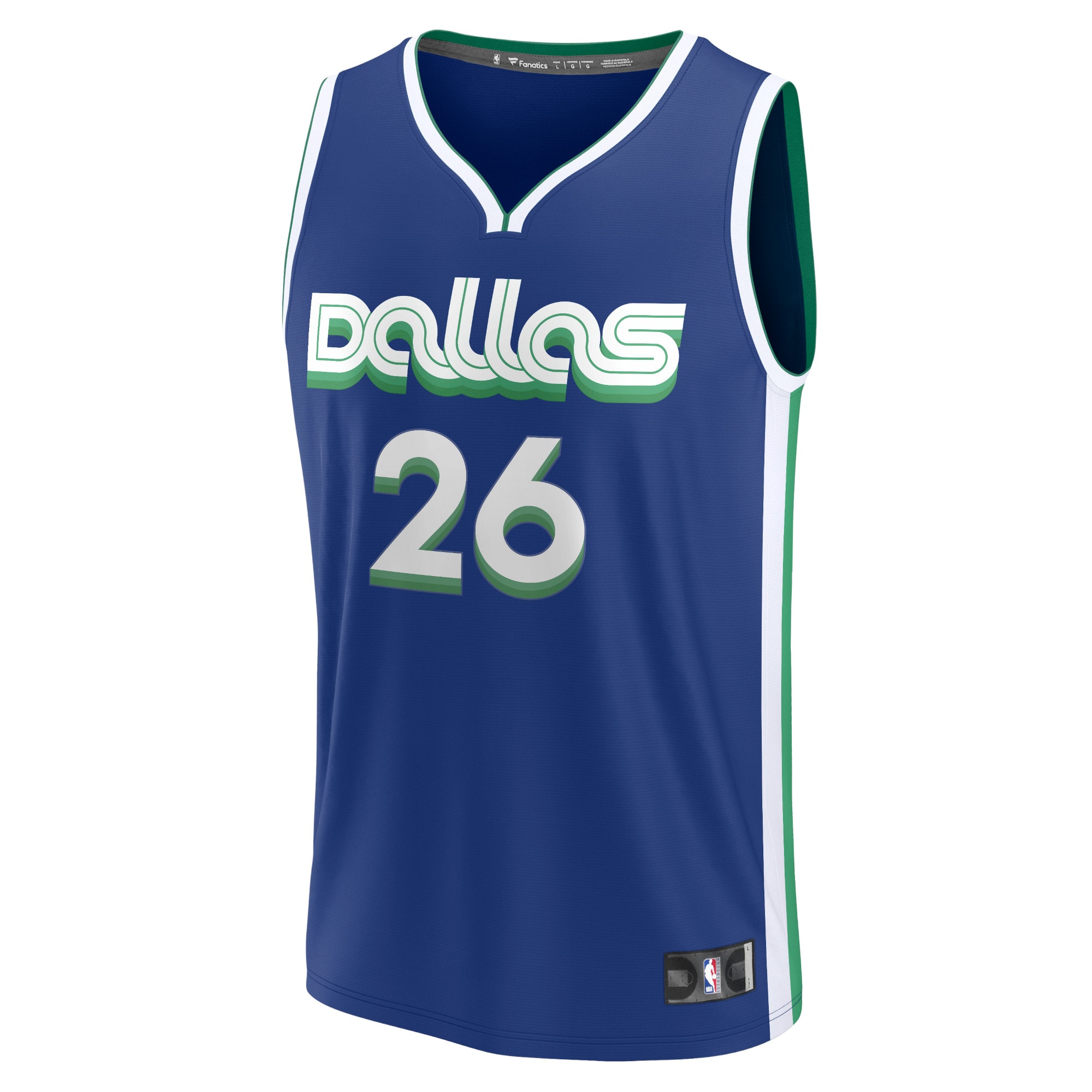 Spencer Dinwiddie Dallas Mavericks Fanatics Branded 2022/23 Fastbreak Jersey - City Edition - Blue - vstockx