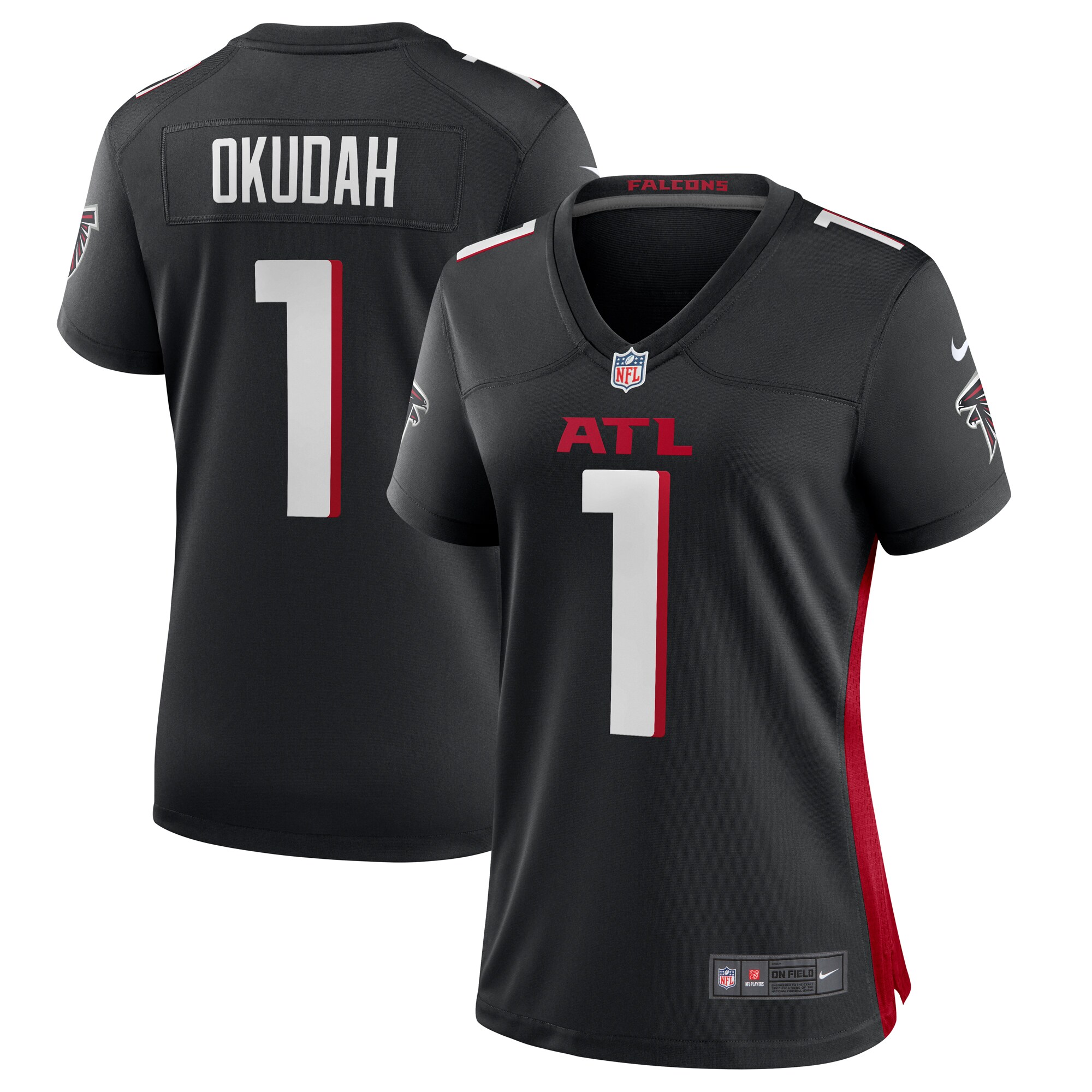 Jeff Okudah Atlanta Falcons Nike Women's Game Player Jersey - Black - vstockx