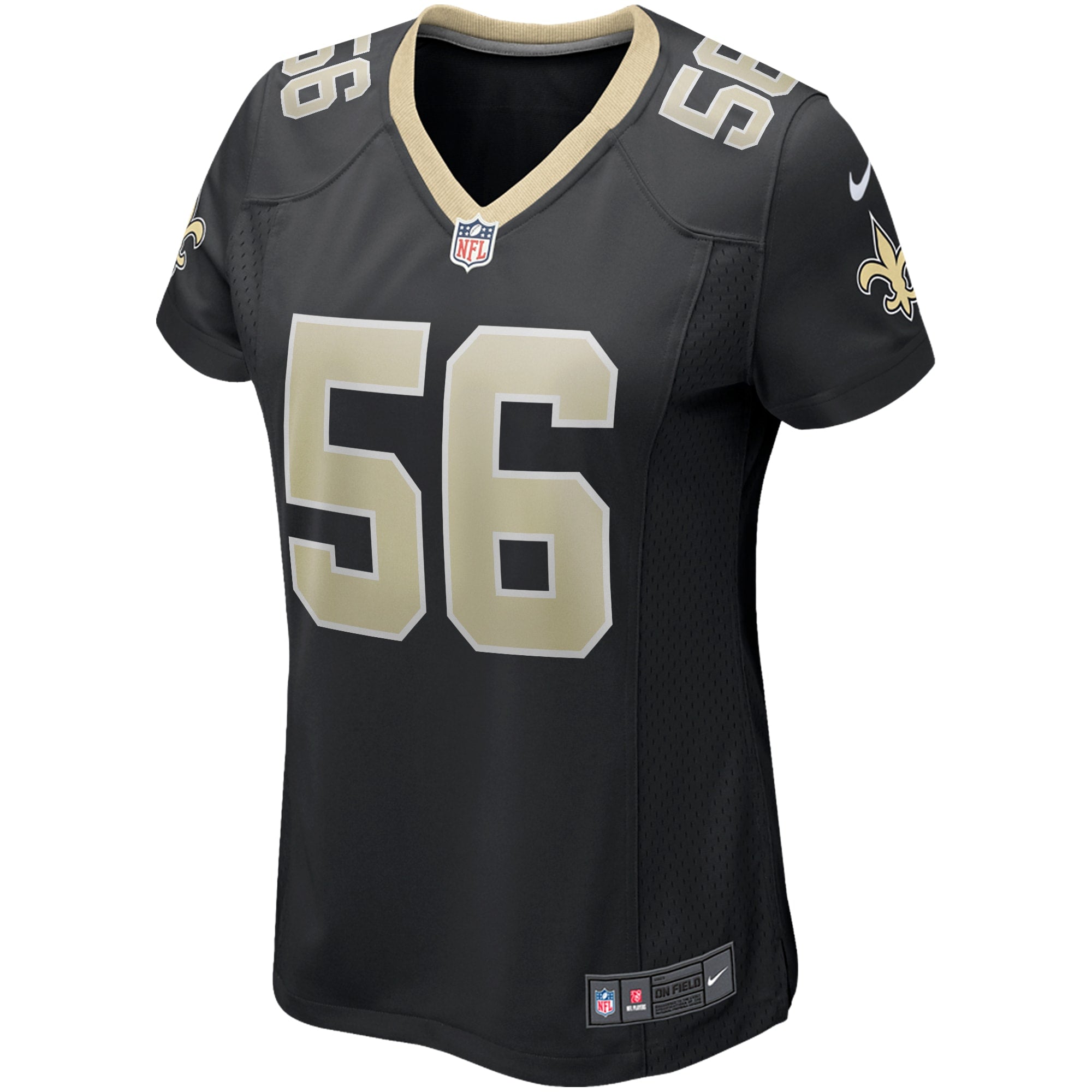 Women's Nike Demario Davis Black New Orleans Saints Game Jersey - vstockx