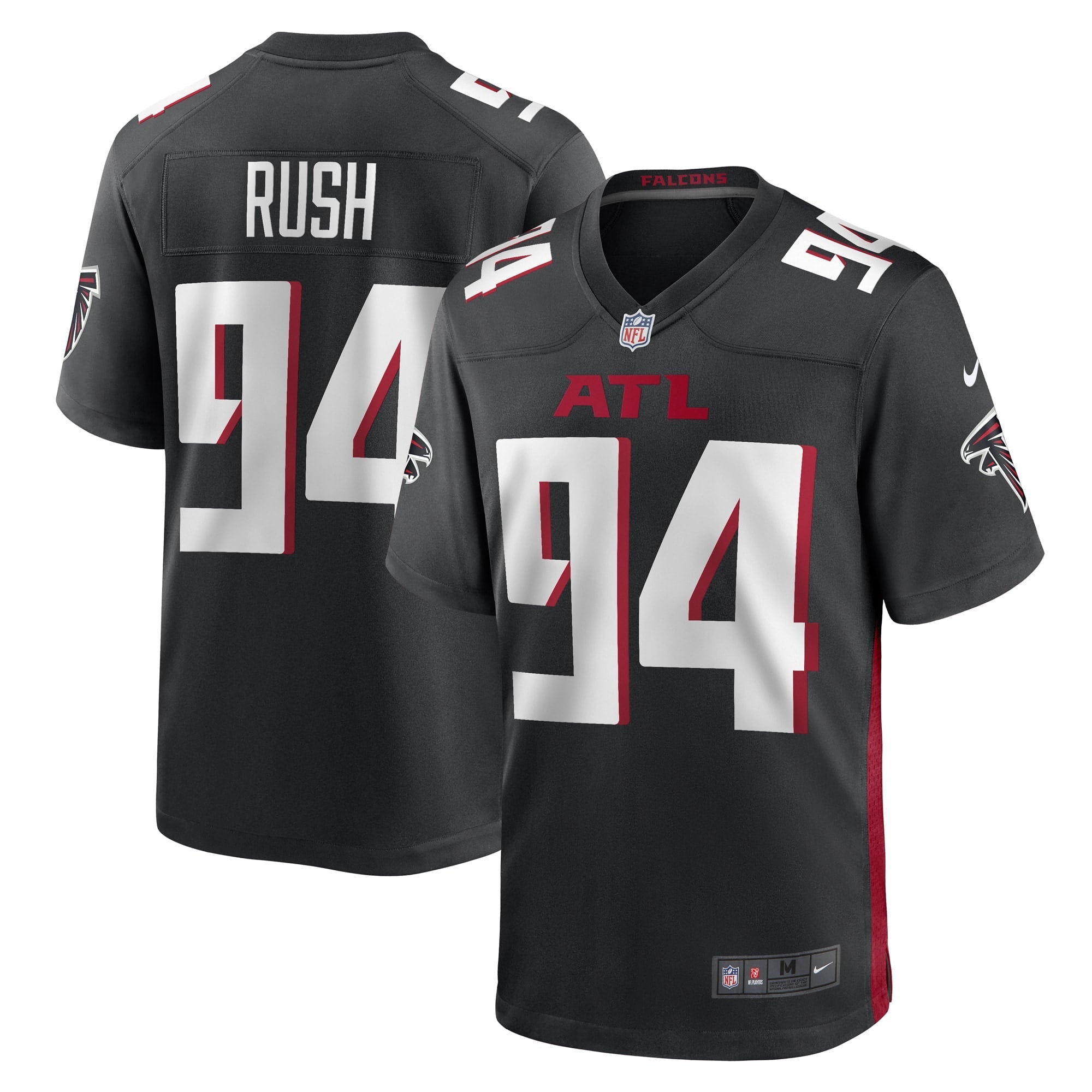 Men's Nike Anthony Rush Black Atlanta Falcons Game Player Jersey - vstockx