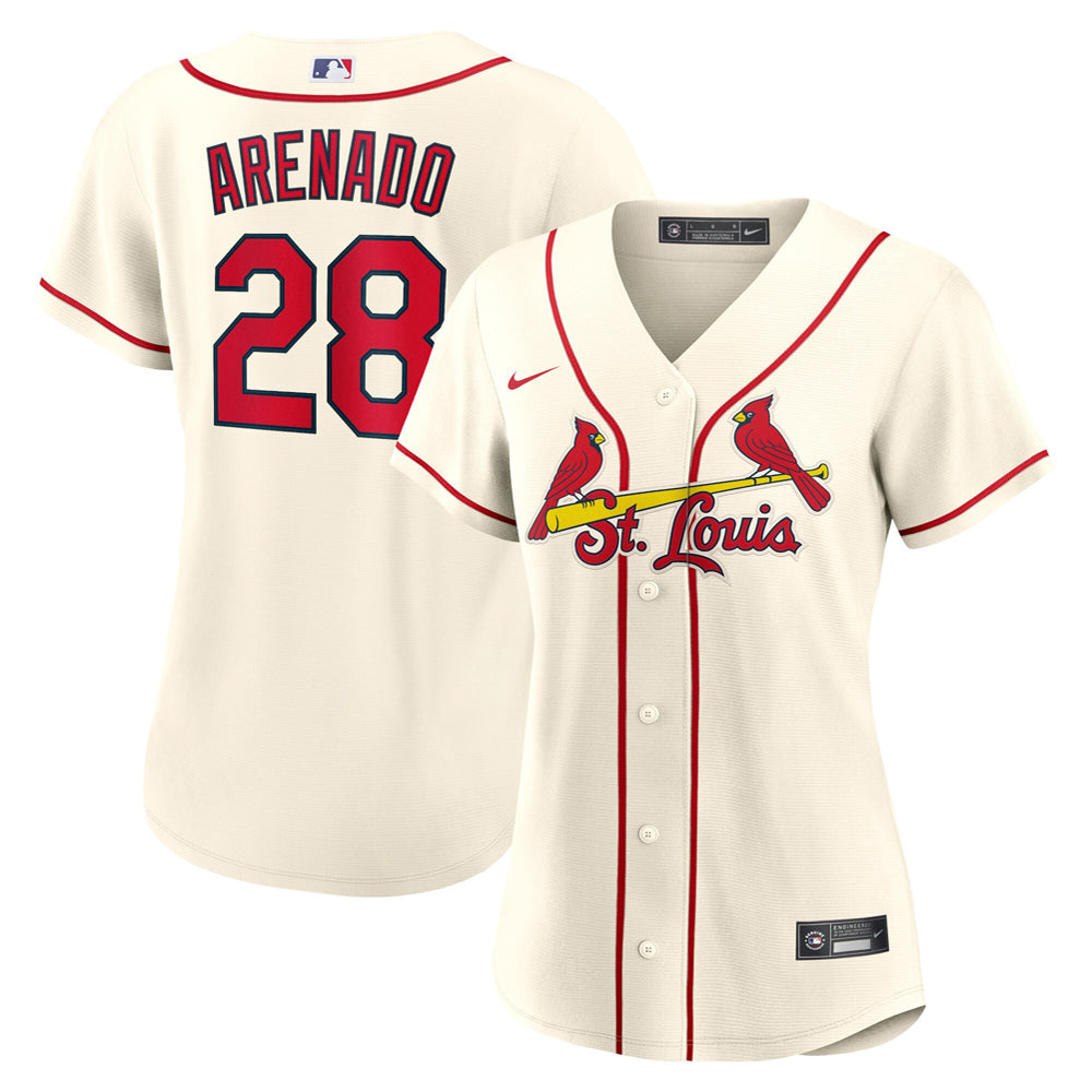 Women's St. Louis Cardinals Nolan Arenado Alternate Player Jersey - Cream - vstockx