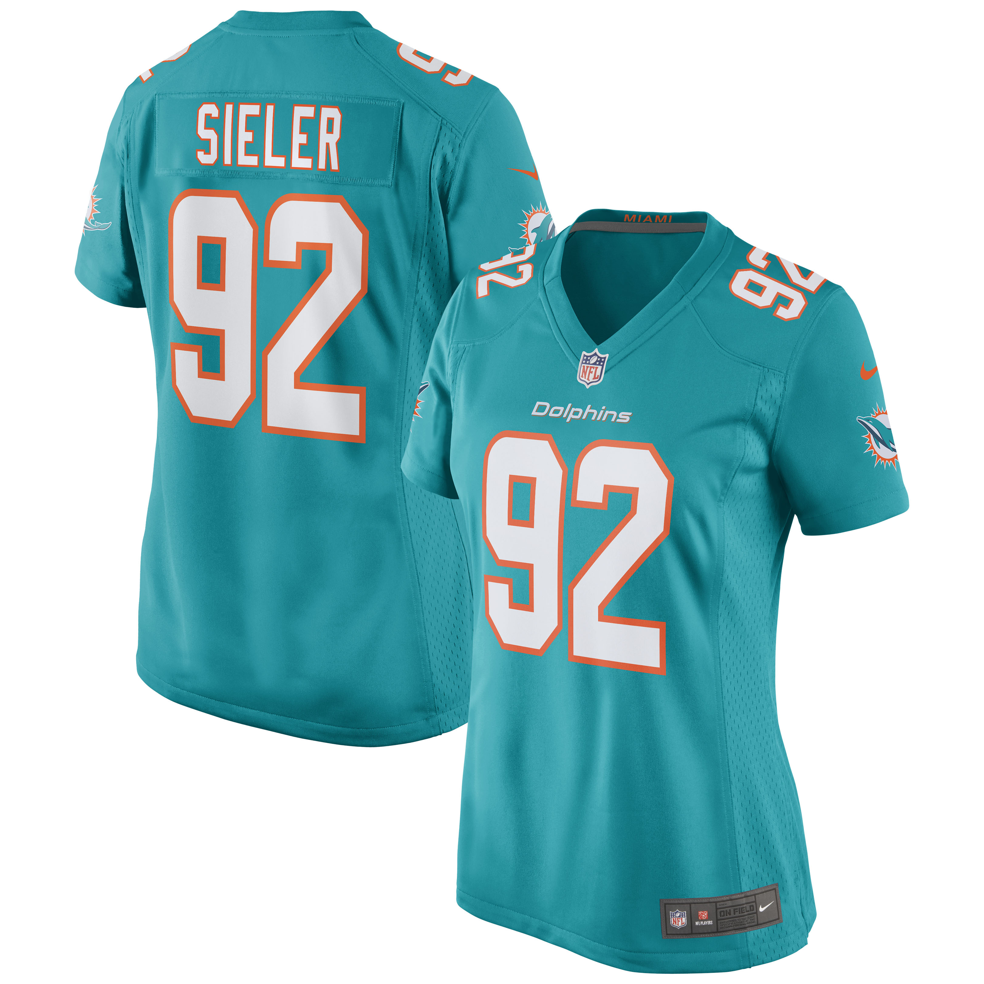 Zach Sieler Miami Dolphins Nike Women's Game Jersey - Aqua - vstockx