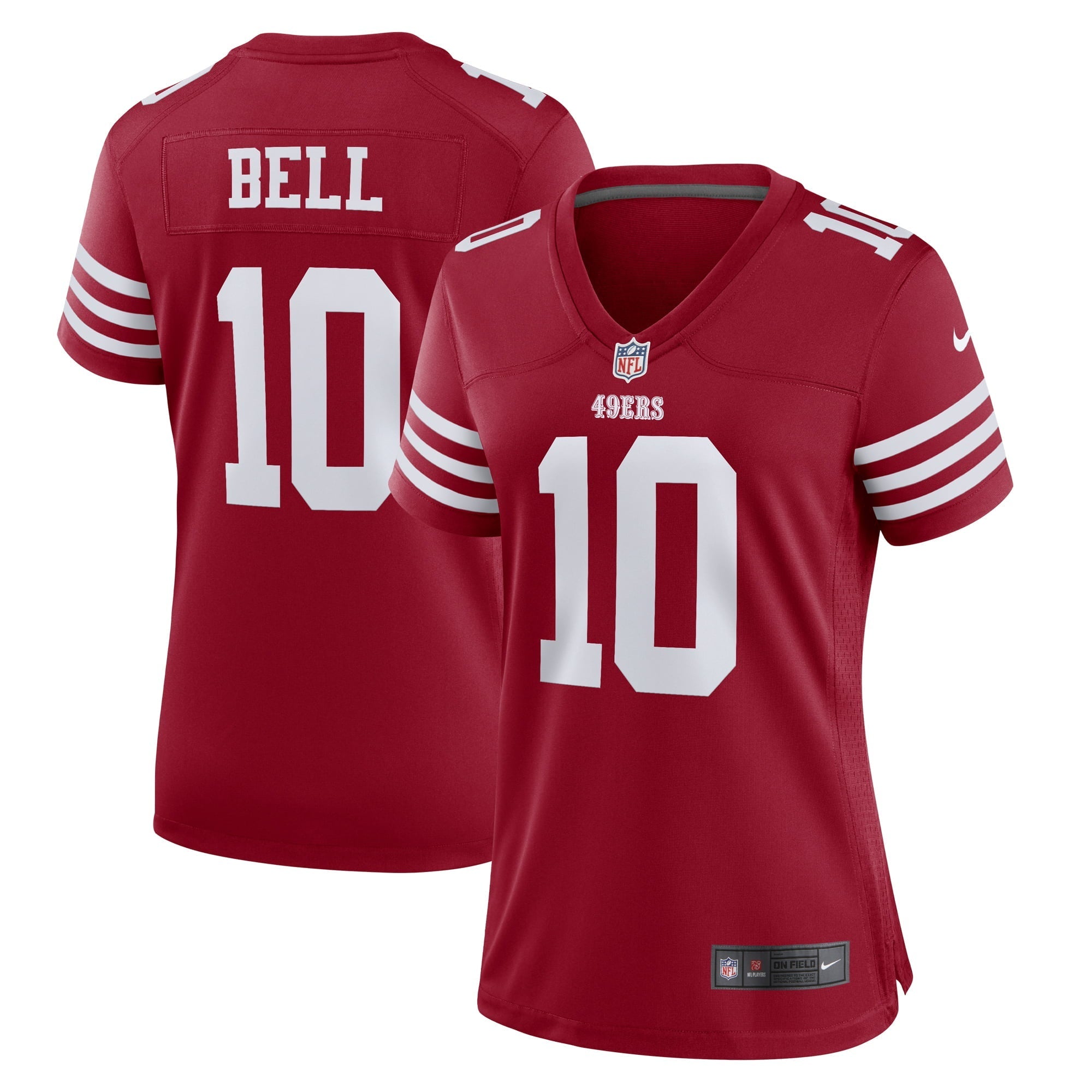 Women's Nike Ronnie Bell Scarlet San Francisco 49ers Team Game Jersey - vstockx