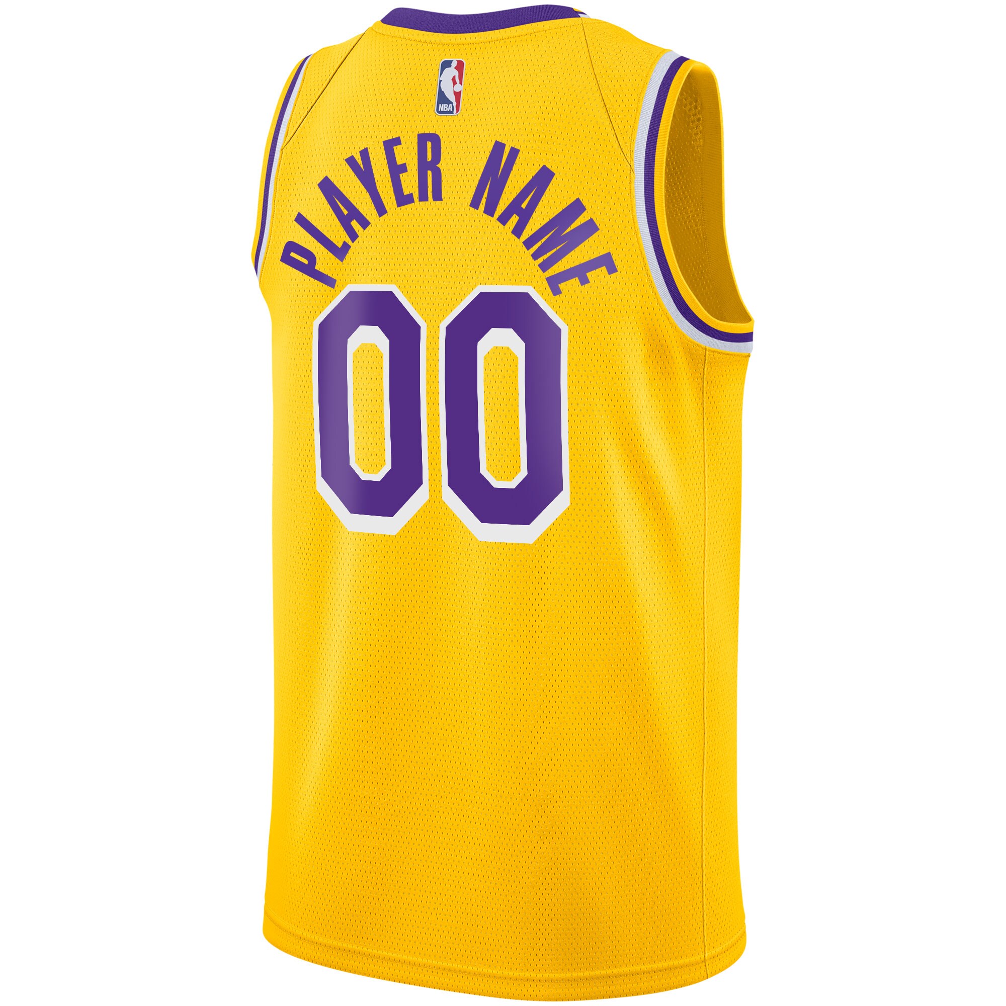 Los Angeles Lakers Nike 2020/21 Swingman Custom Jersey - Icon Edition - Gold - vstockx