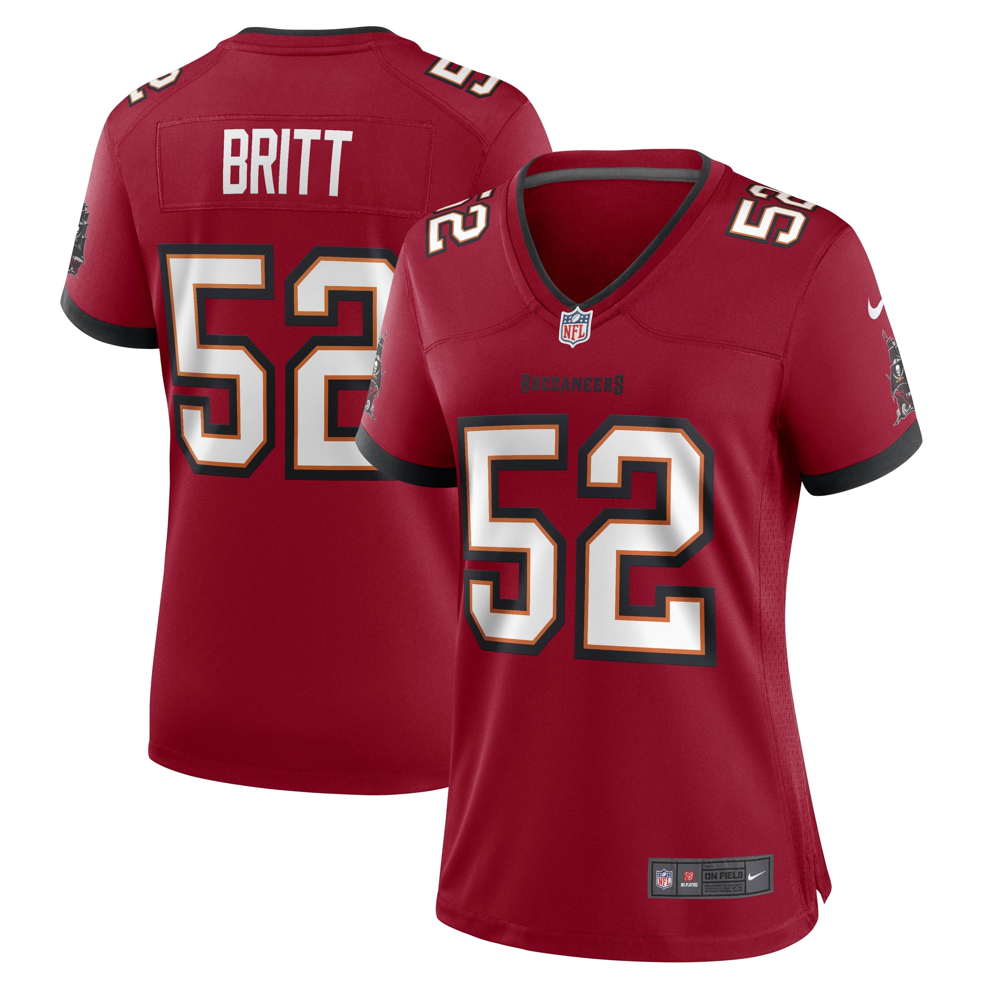Women's Nike K.J. Britt Red Tampa Bay Buccaneers Game Jersey - vstockx