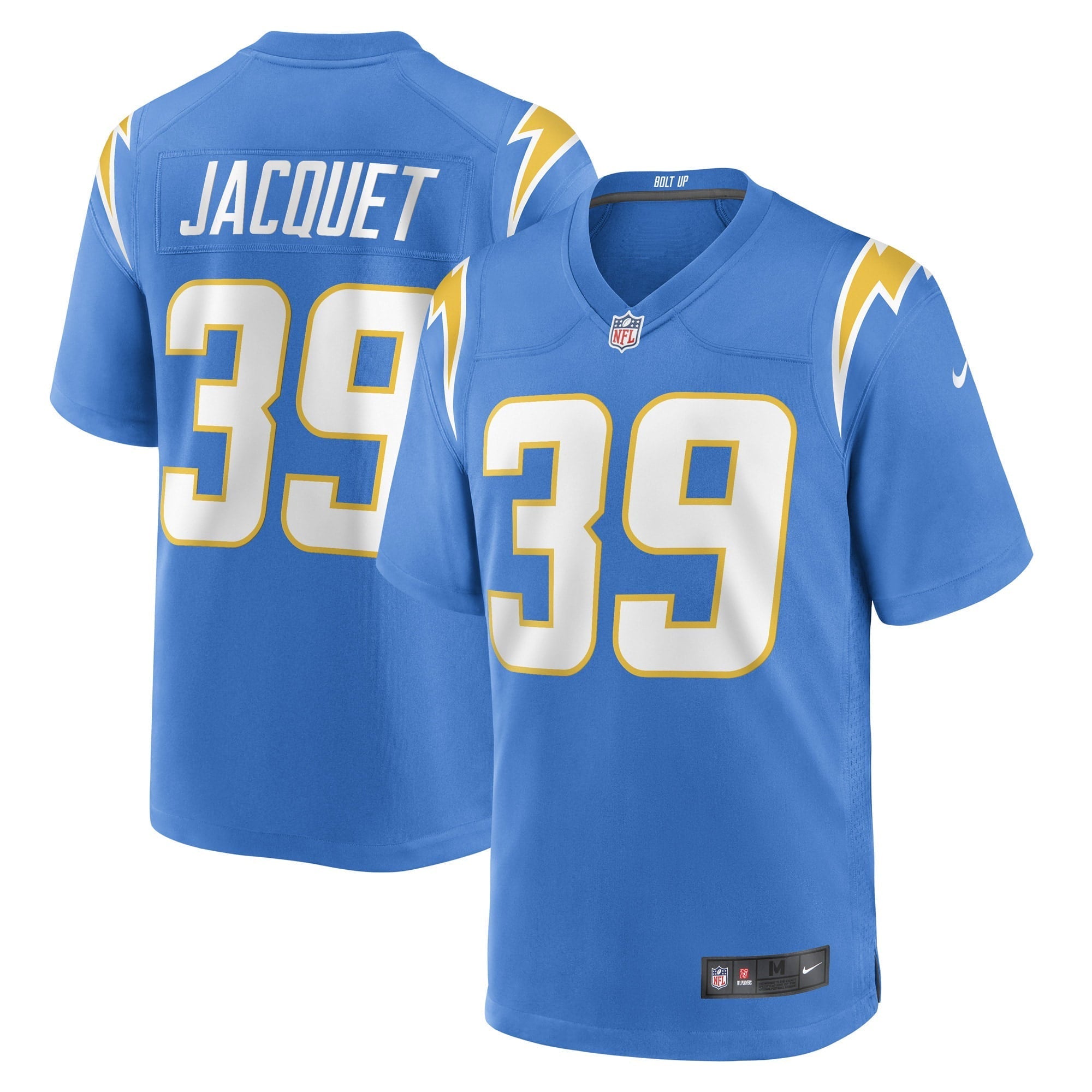 Men's Nike Michael Jacquet Powder Blue Los Angeles Chargers Game Player Jersey - vstockx