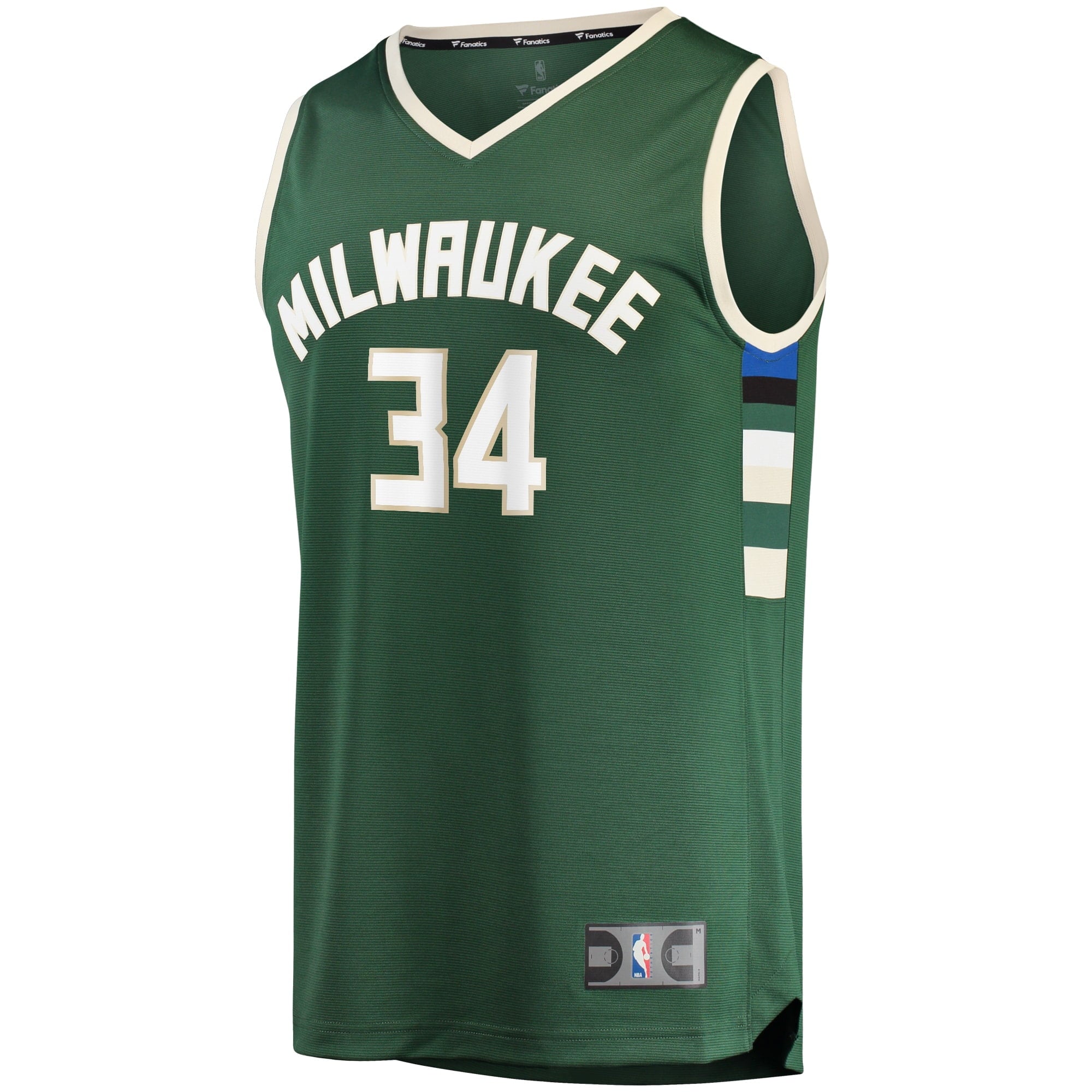 Men's Fanatics Branded Giannis Antetokounmpo Hunter Green Milwaukee Bucks Fast Break Replica Player Jersey - Icon - vstockx