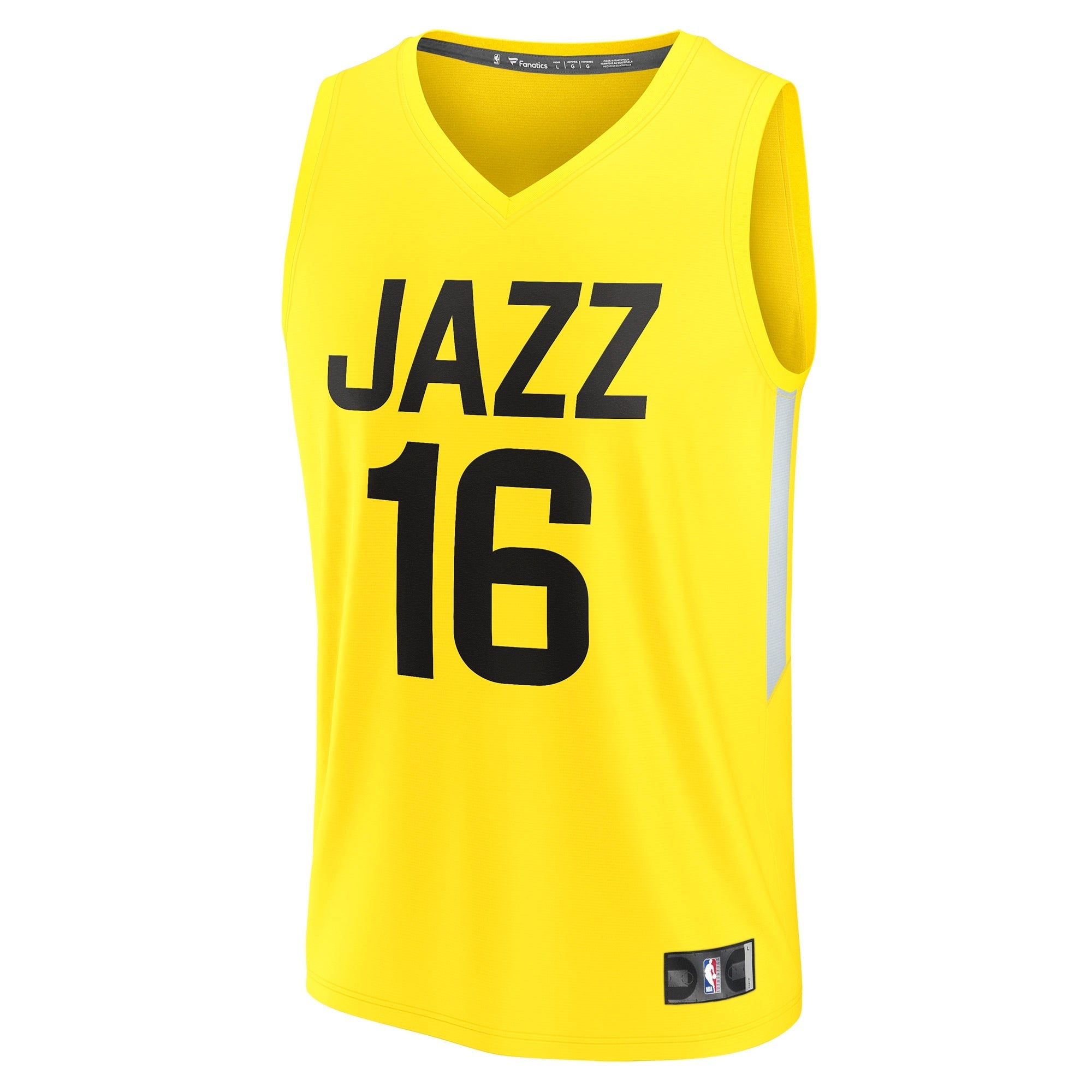 Men's Fanatics Branded Simone Fontecchio Yellow Utah Jazz 2022/23 Fast Break Replica Player Jersey - Icon Edition - vstockx