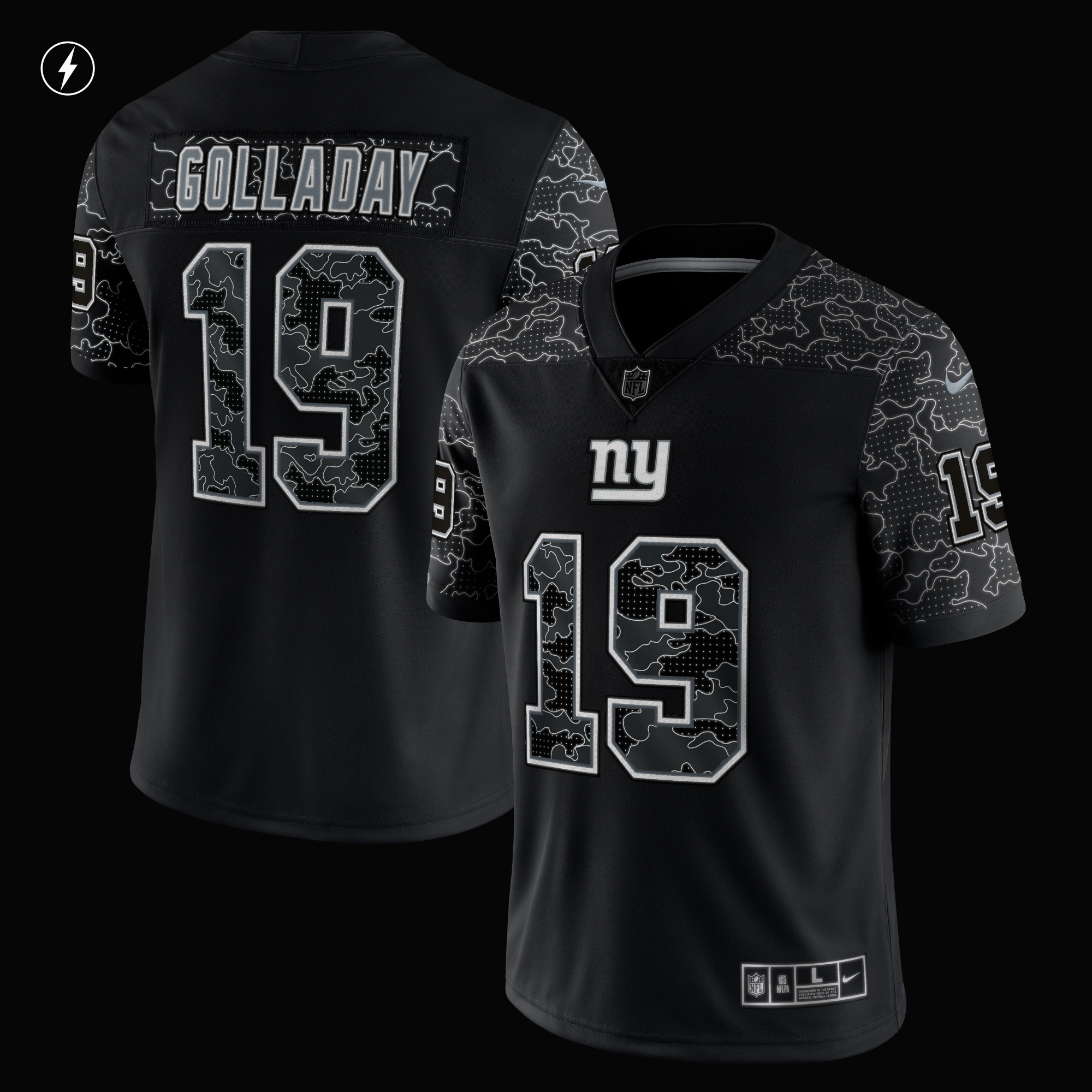 Kenny Golladay New York Giants Nike RFLCTV Limited Jersey - Black - vstockx