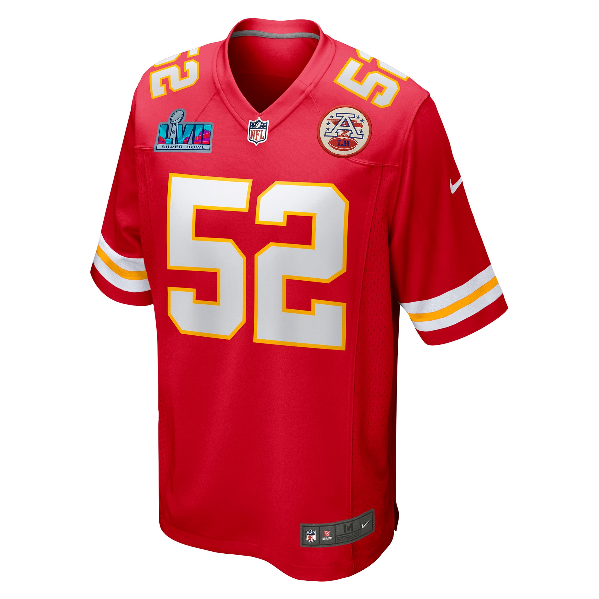 Creed Humphrey Kansas City Chiefs Nike Super Bowl LVII Patch Game Jersey - Red - vstockx
