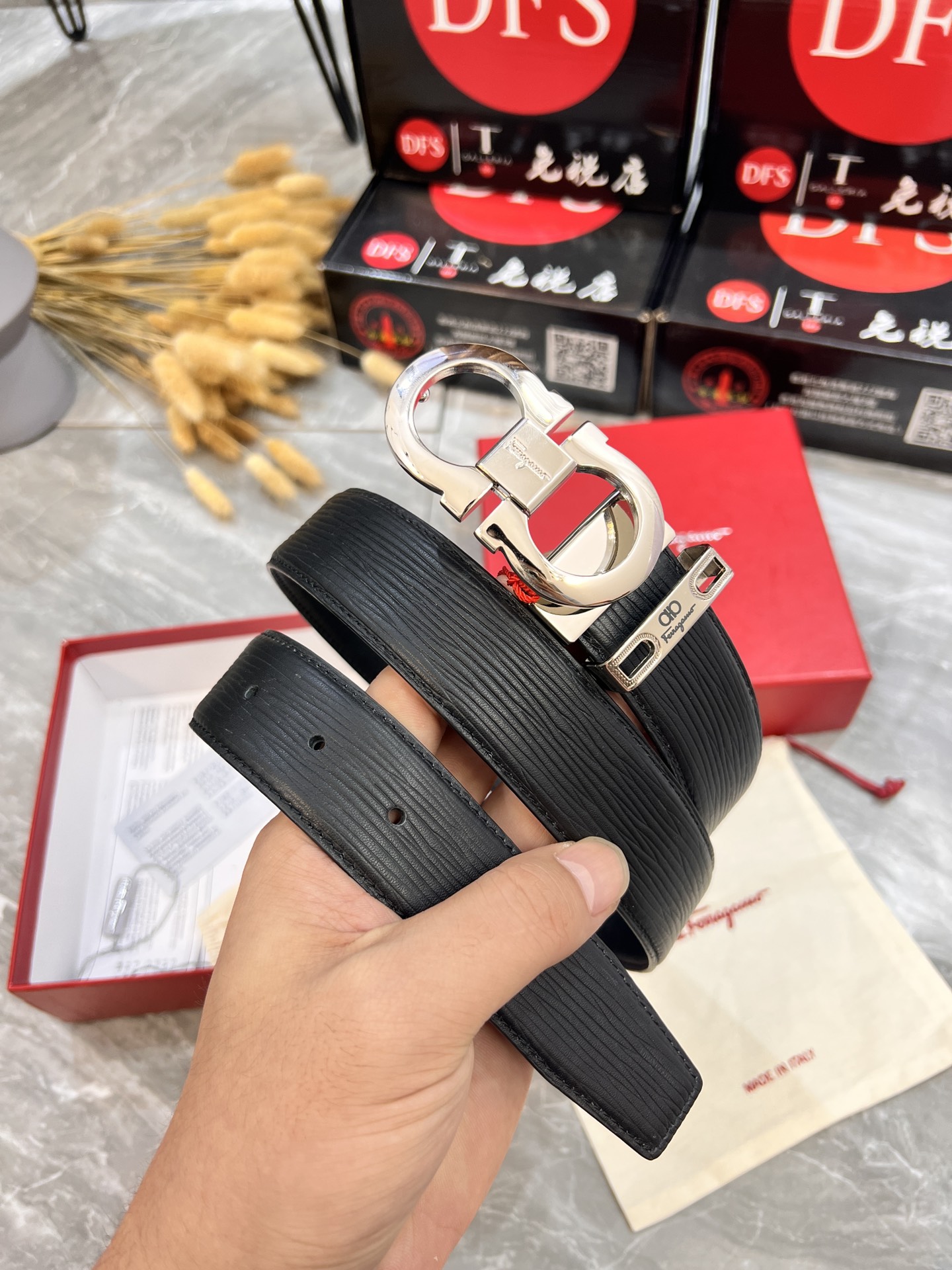 Streetwear Belt Ferragamo 319930 size:3.5cm - vstockx