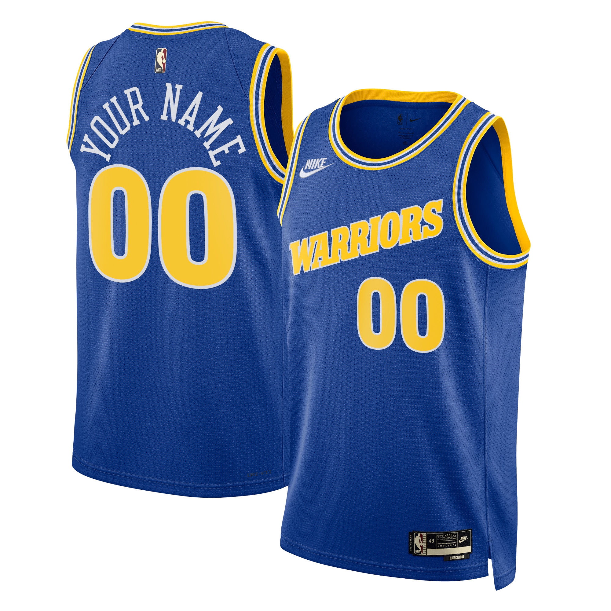 Golden State Warriors Nike Unisex 2022/23 Custom Swingman Jersey - Classic Edition - Blue - vstockx