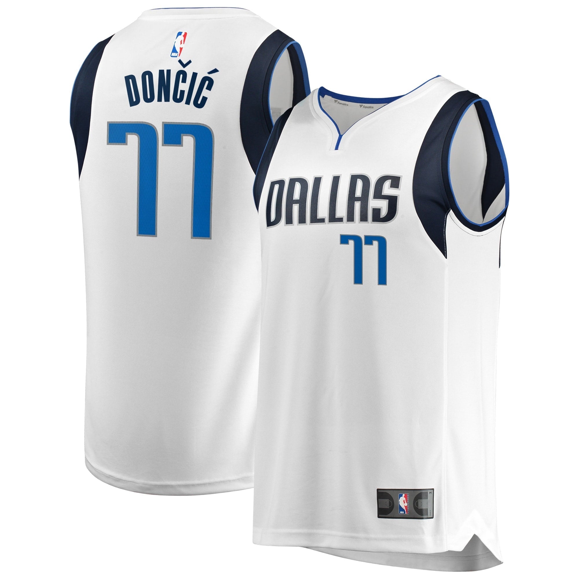 Luka Doncic Dallas Mavericks Fanatics Branded Fast Break Men's Replica Jersey - Association Edition - White - vstockx