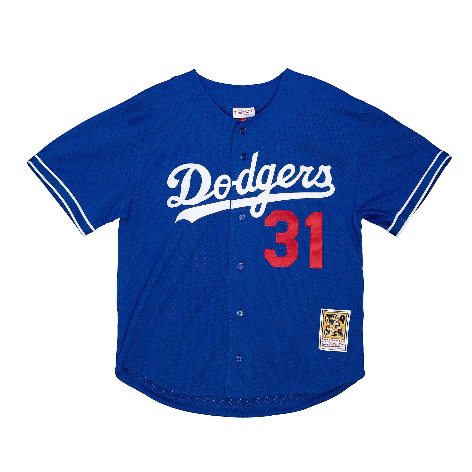 Authentic Mike Piazza Los Angeles Dodgers 1997 Button Front Jersey - vstockx