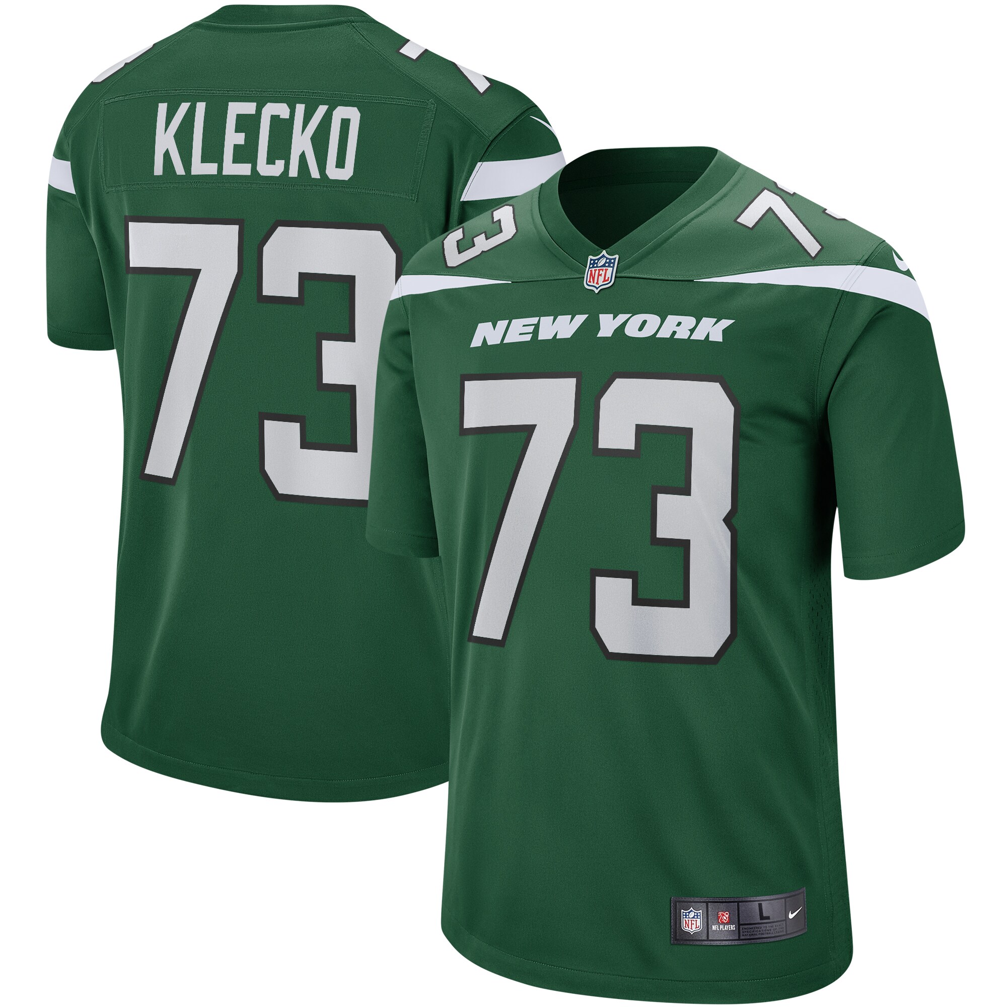 Joe Klecko New York Jets Nike Game Retired Player Jersey - Gotham Green - vstockx