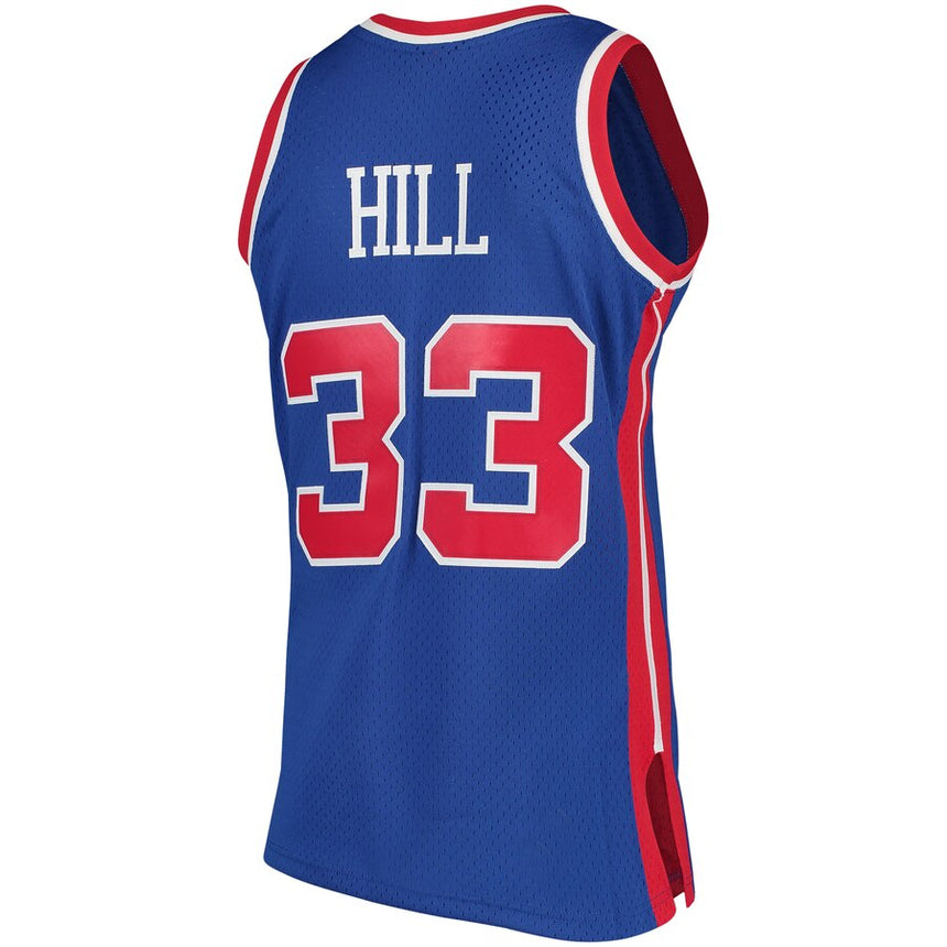 Men's Detroit Pistons Grant Hill Mitchell & Ness Blue 1995-96 Hardwood Classics Swingman Jersey - vstockx