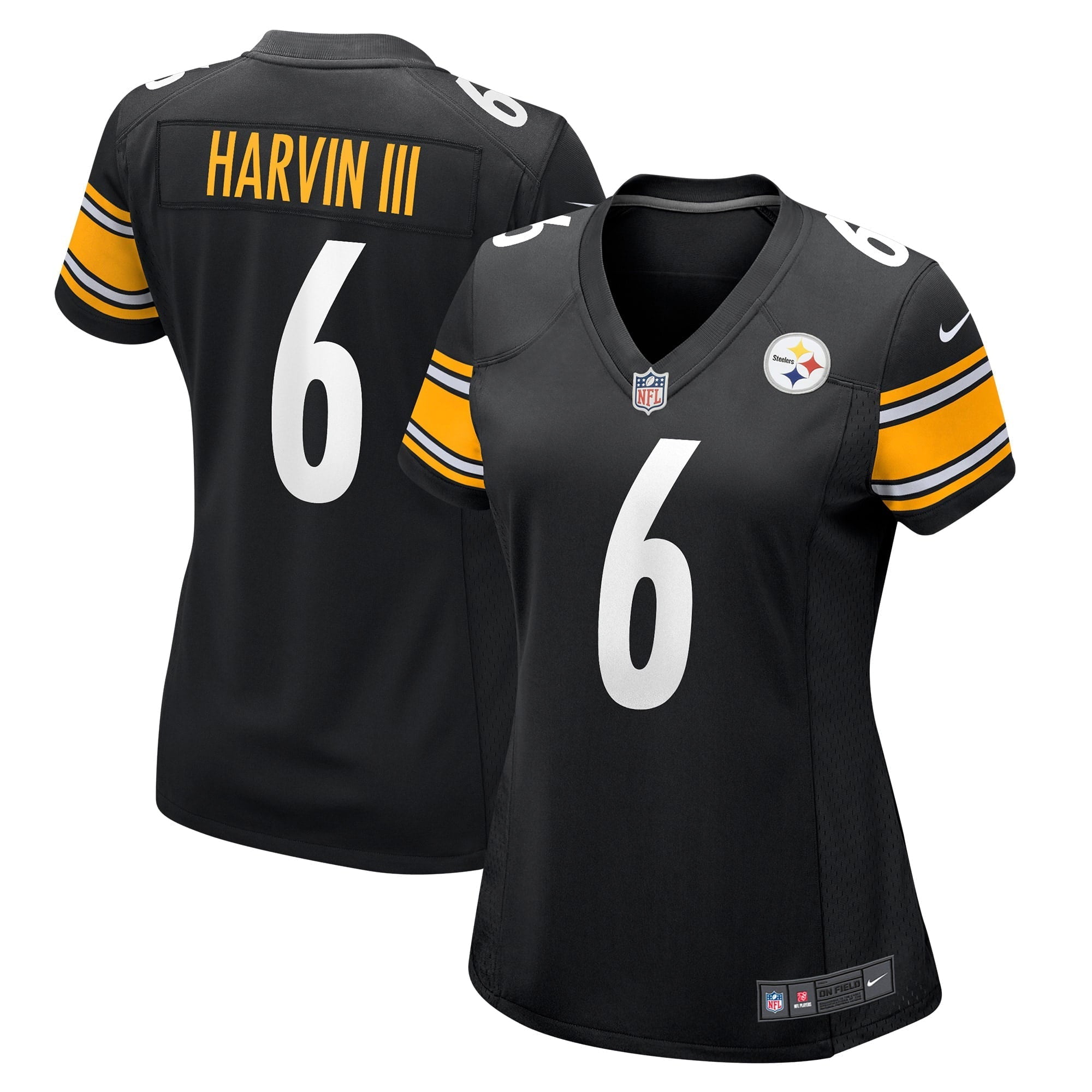Women's Nike Pressley Harvin III Black Pittsburgh Steelers Game Jersey - vstockx