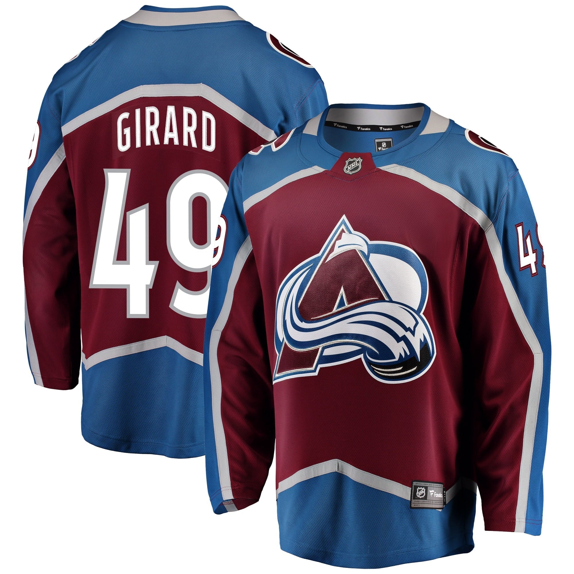 Men's Fanatics Branded Samuel Girard Burgundy Colorado Avalanche Breakaway Player Jersey - vstockx