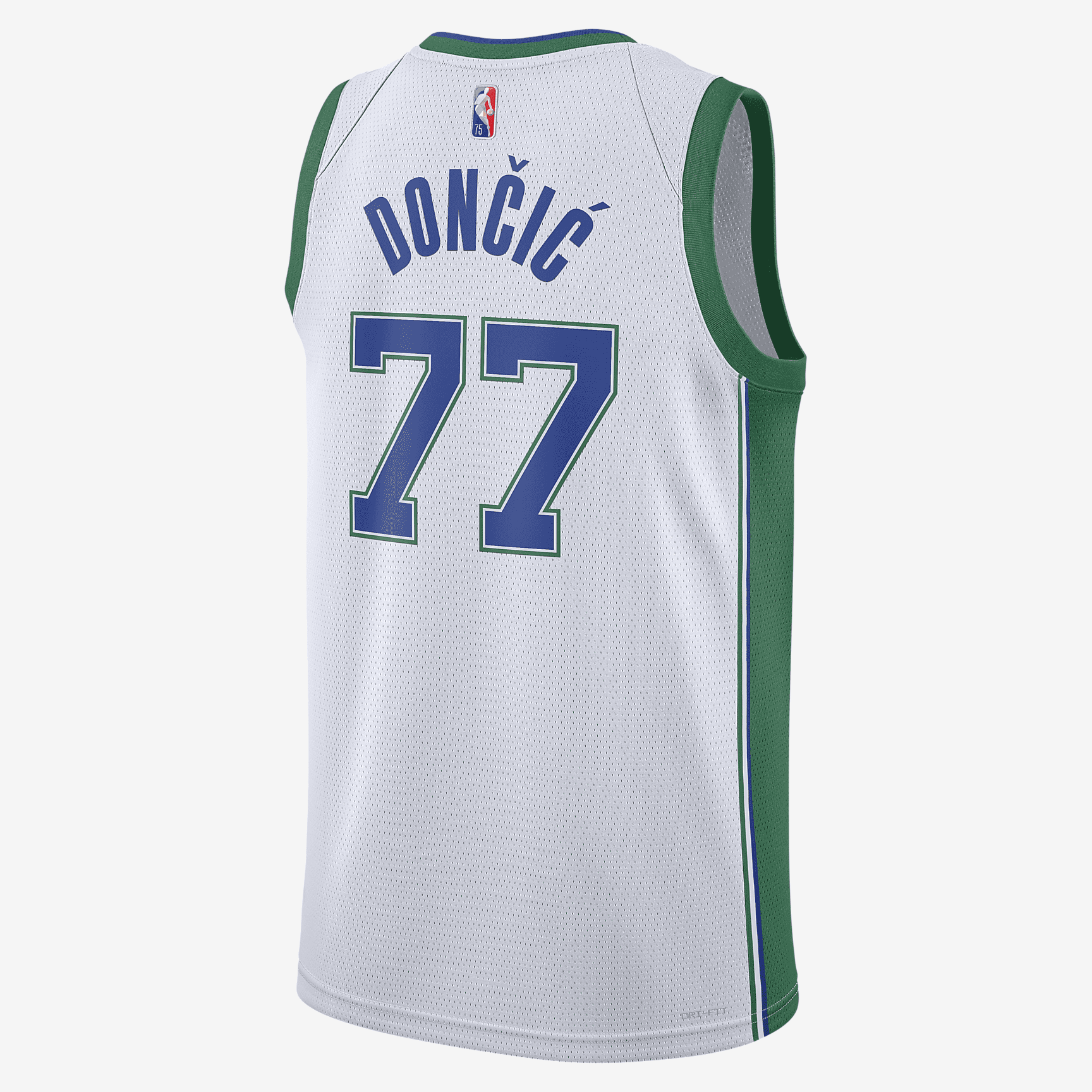 Dallas Mavericks City Edition Nike Dri-FIT NBA Swingman Jersey - White/Clover - vstockx
