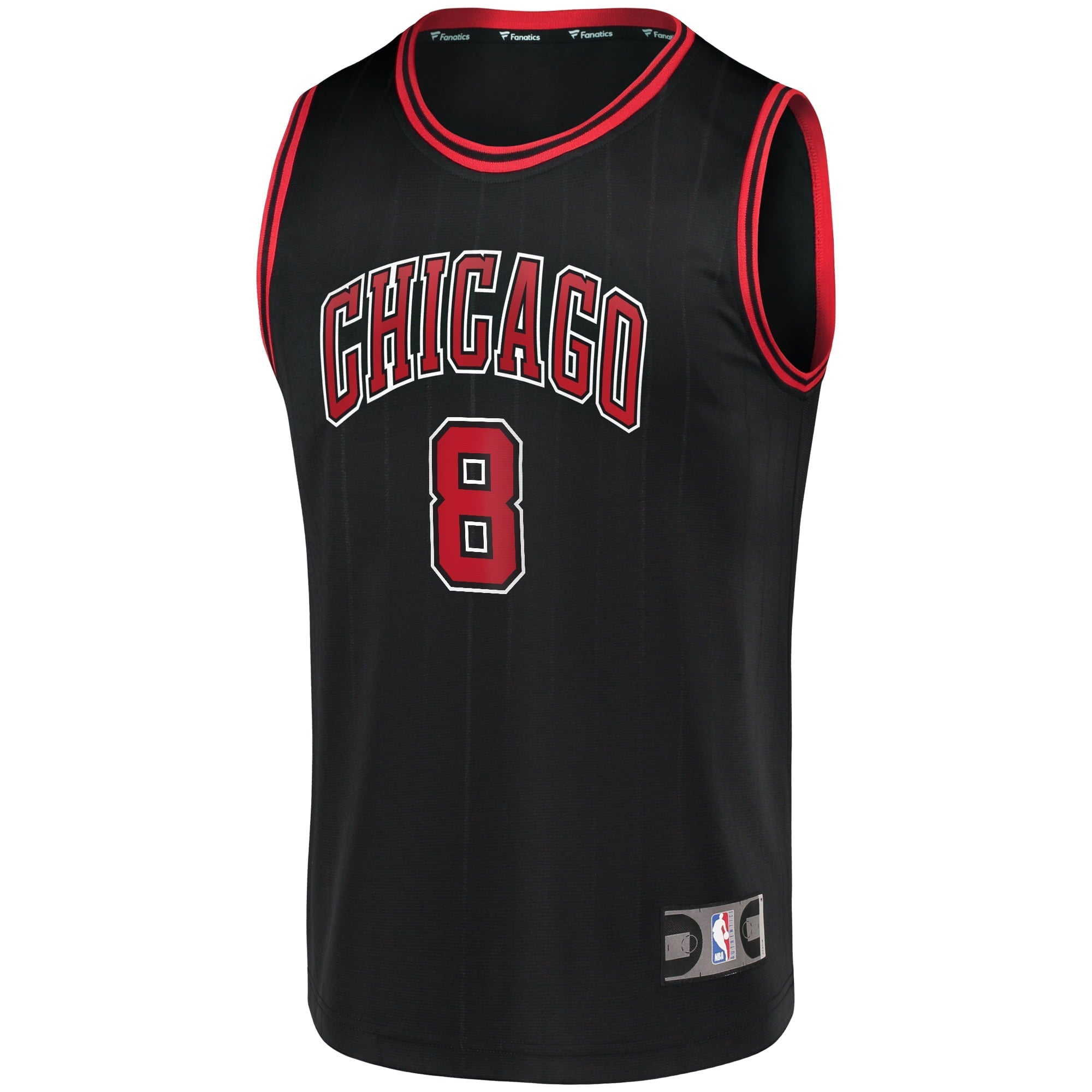Men's Fanatics Branded Zach LaVine Black Chicago Bulls Fast Break Team Replica Jersey - Statement Edition - vstockx