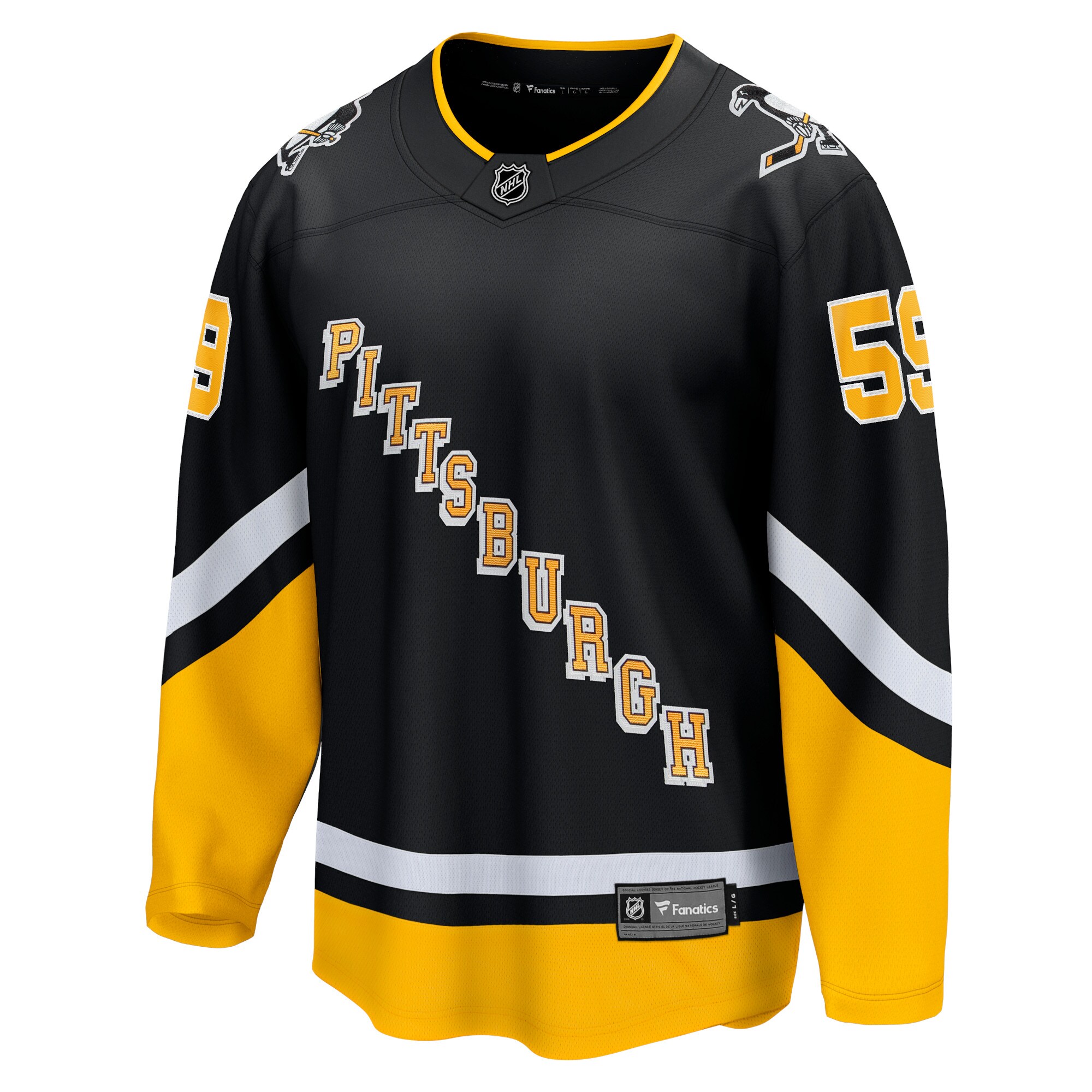 Jake Guentzel Pittsburgh Penguins Fanatics Branded 2021/22 Alternate Premier Breakaway Player Jersey - Black - vstockx