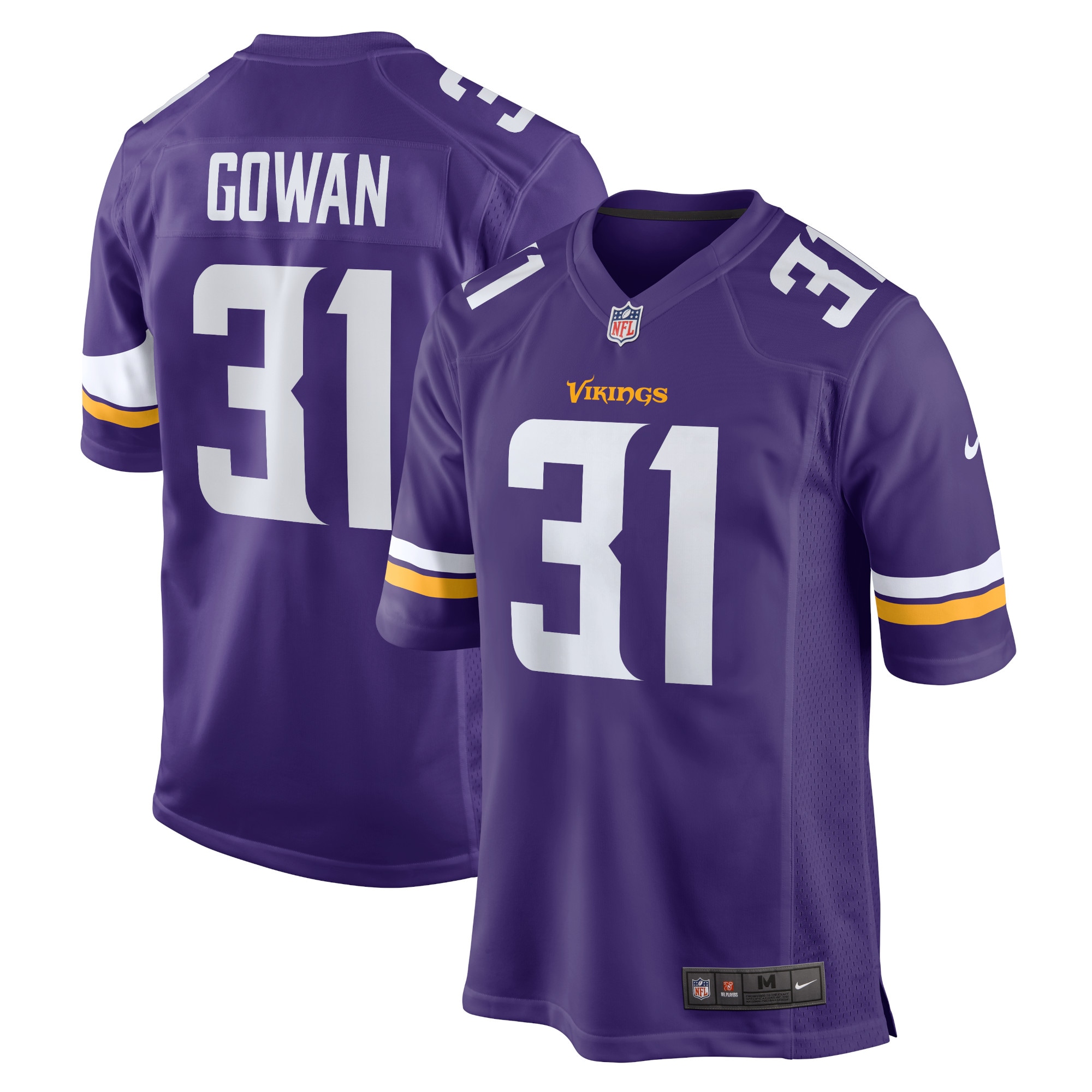 Tay Gowan Minnesota Vikings Nike Home Game Player Jersey - Purple - vstockx