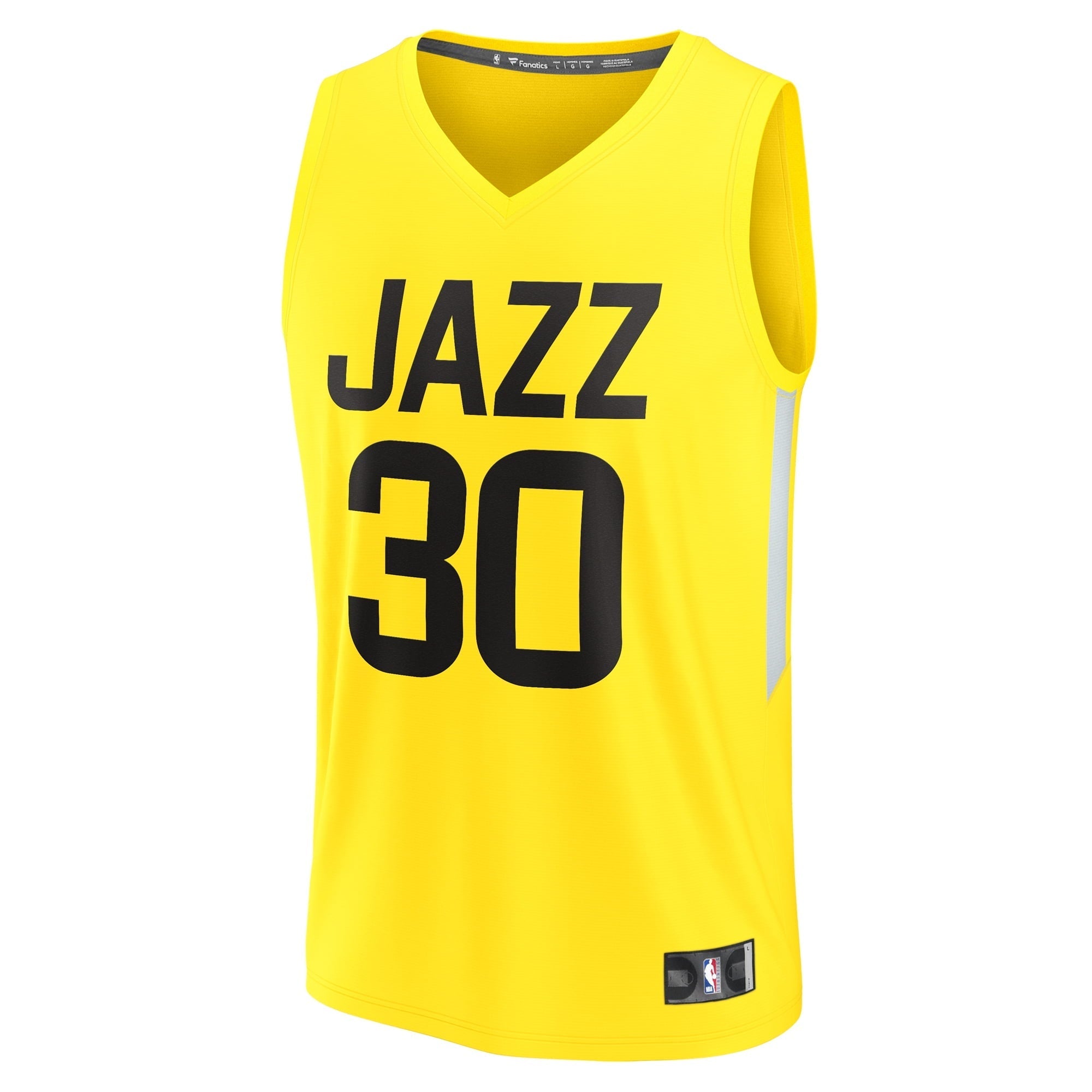 Youth Fanatics Branded Ochai Agbaji Yellow Utah Jazz Fast Break Player Jersey - Icon Edition - vstockx
