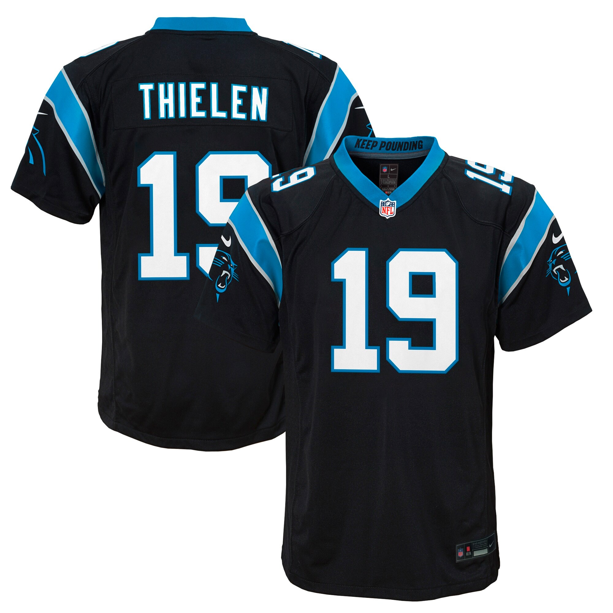 Adam Thielen Carolina Panthers Nike Youth Game Jersey - Black - vstockx