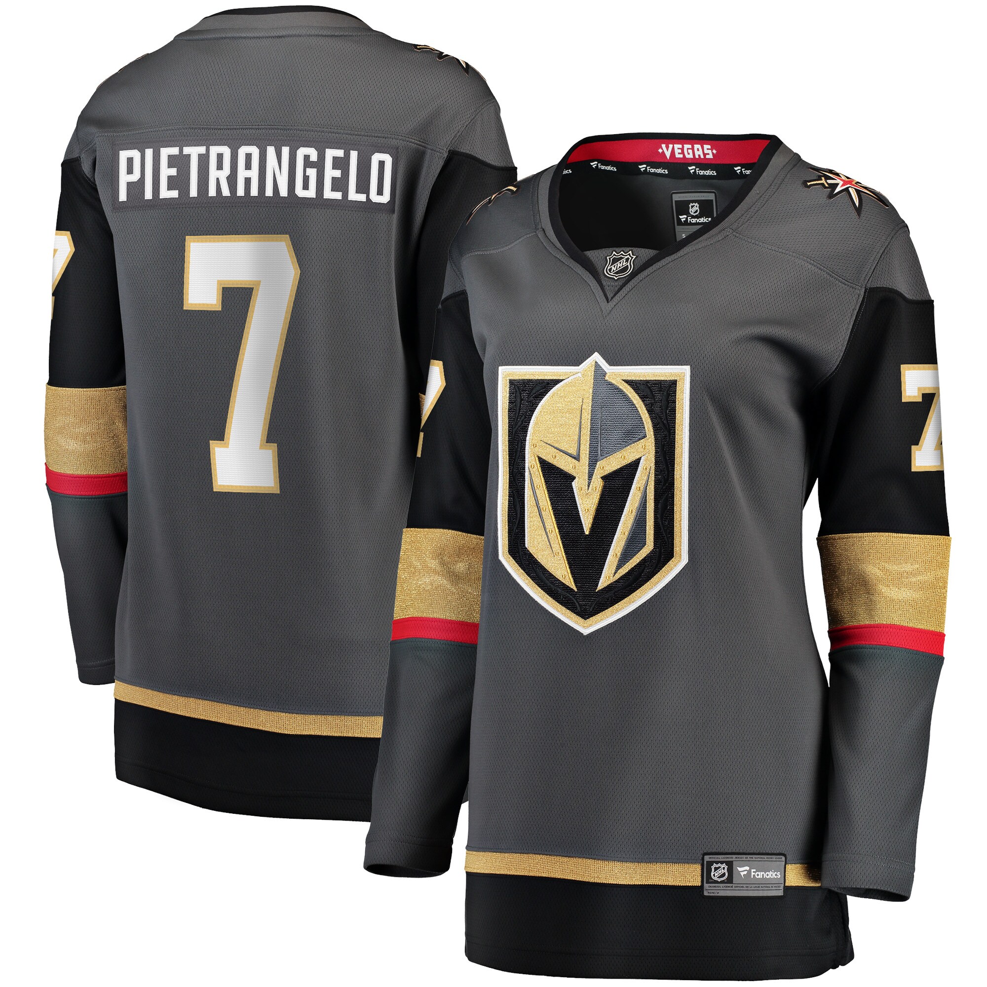 Alex Pietrangelo Vegas Golden Knights Fanatics Branded Women's Alternate Premier Breakaway Player Jersey - Gray - vstockx