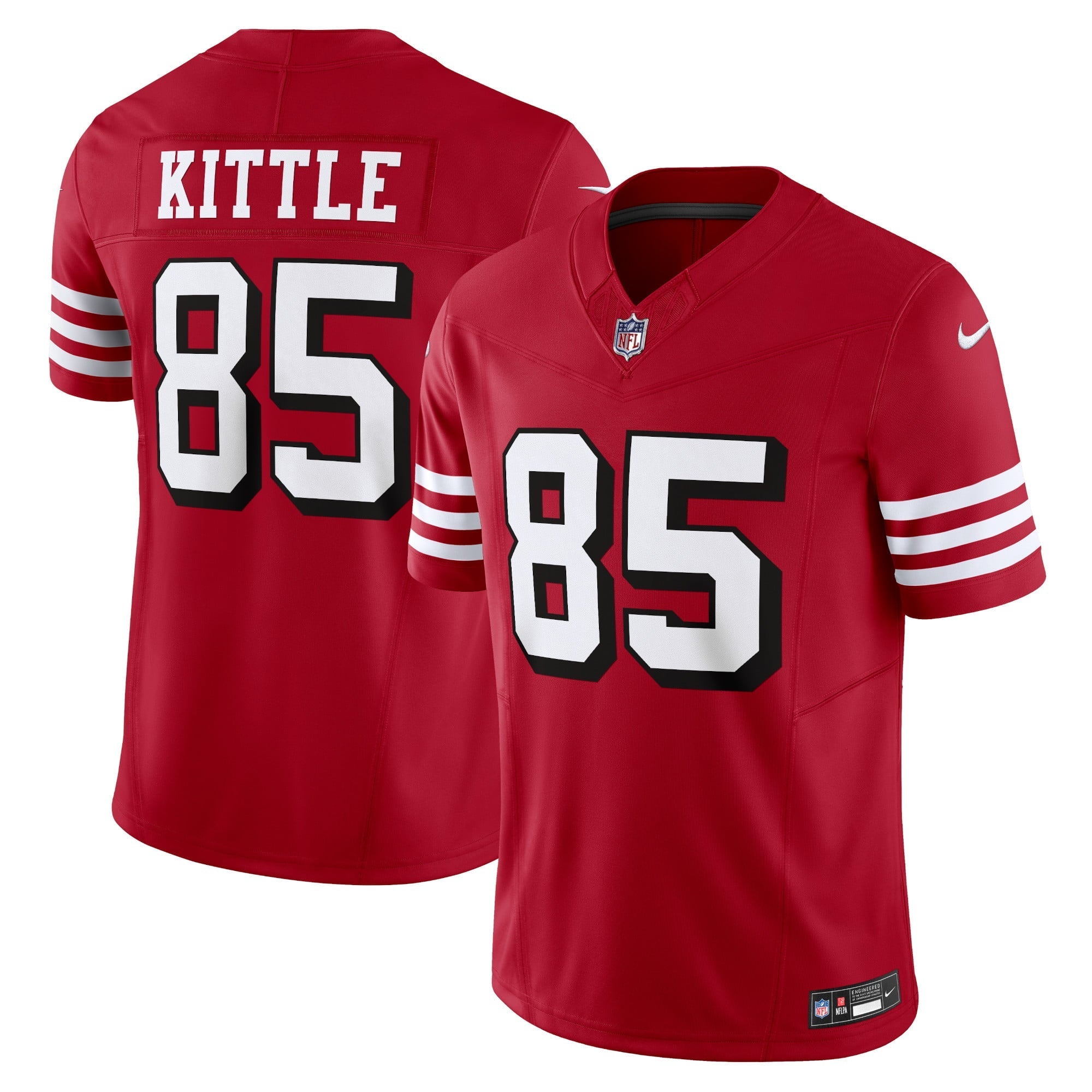 Men's Nike George Kittle Scarlet San Francisco 49ers Vapor F.U.S.E. Limited Jersey - vstockx