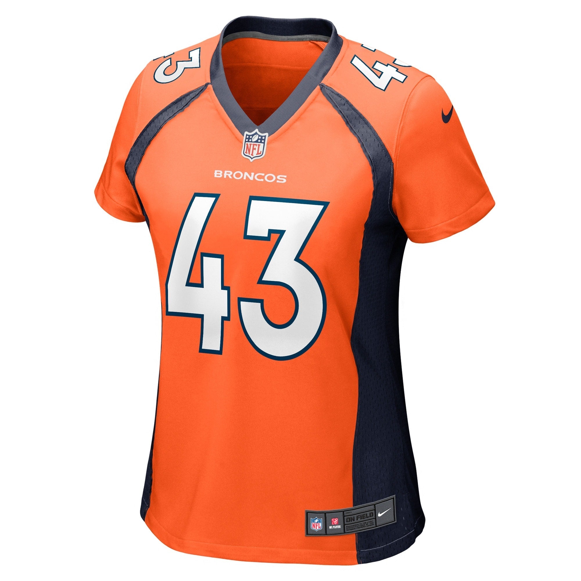 Women's Nike Kana'i Mauga Orange Denver Broncos Game Player Jersey - vstockx