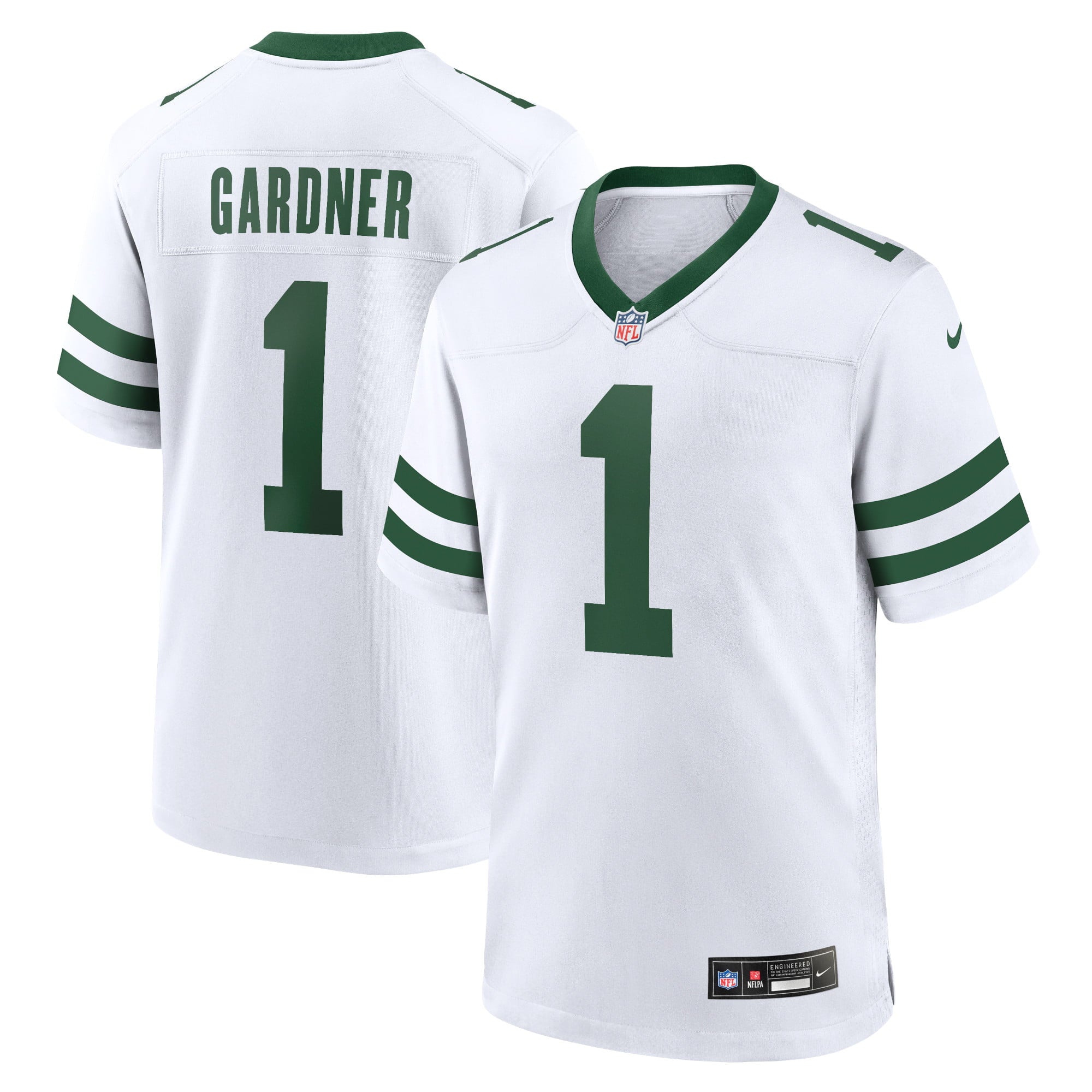 Men's Nike Ahmad Sauce Gardner White New York Jets Legacy Player Game Jersey - vstockx